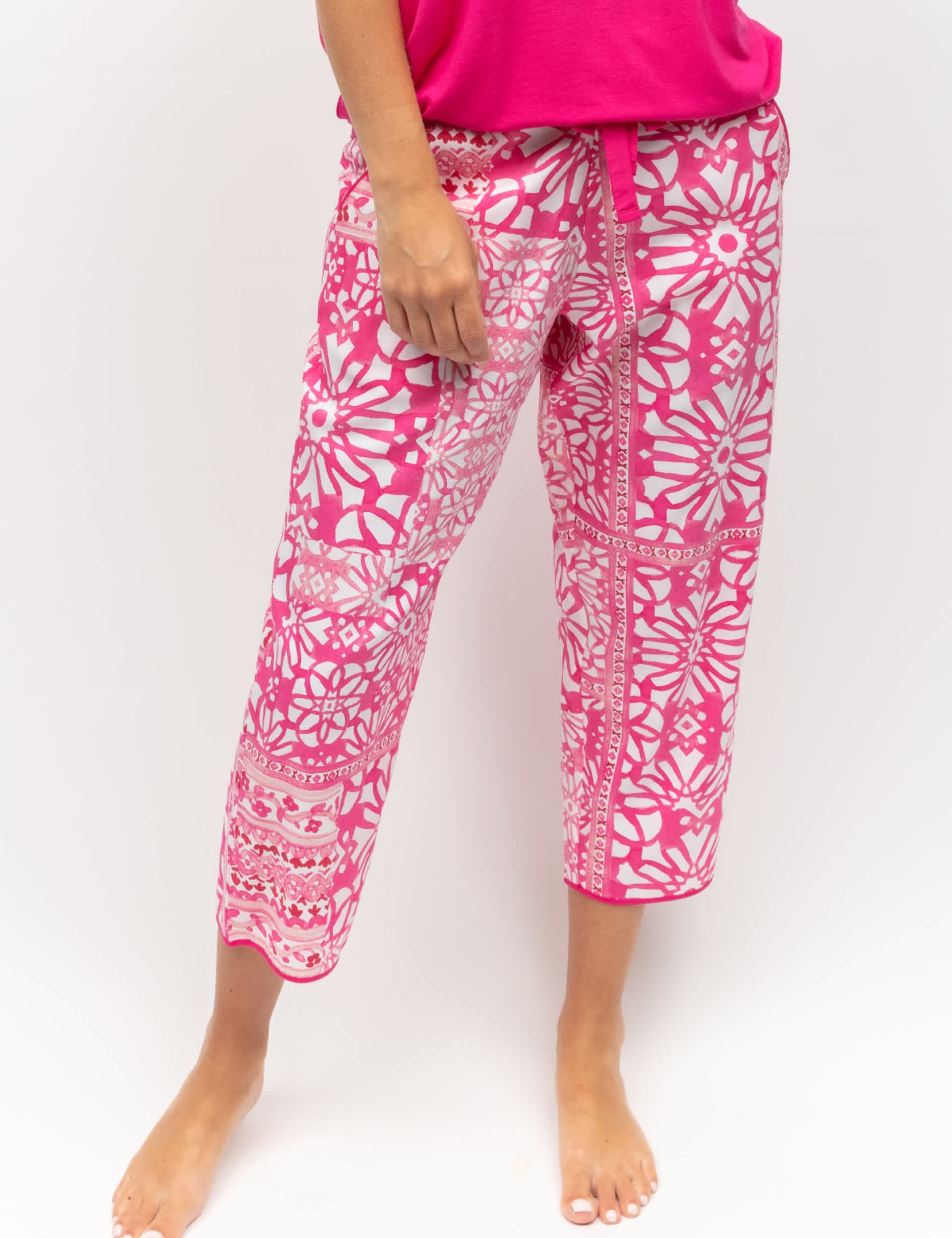 Cyberjammies Women's Cotton Modal Printed Pyjama Bottoms - 8 - Pink Mix, Pink Mix