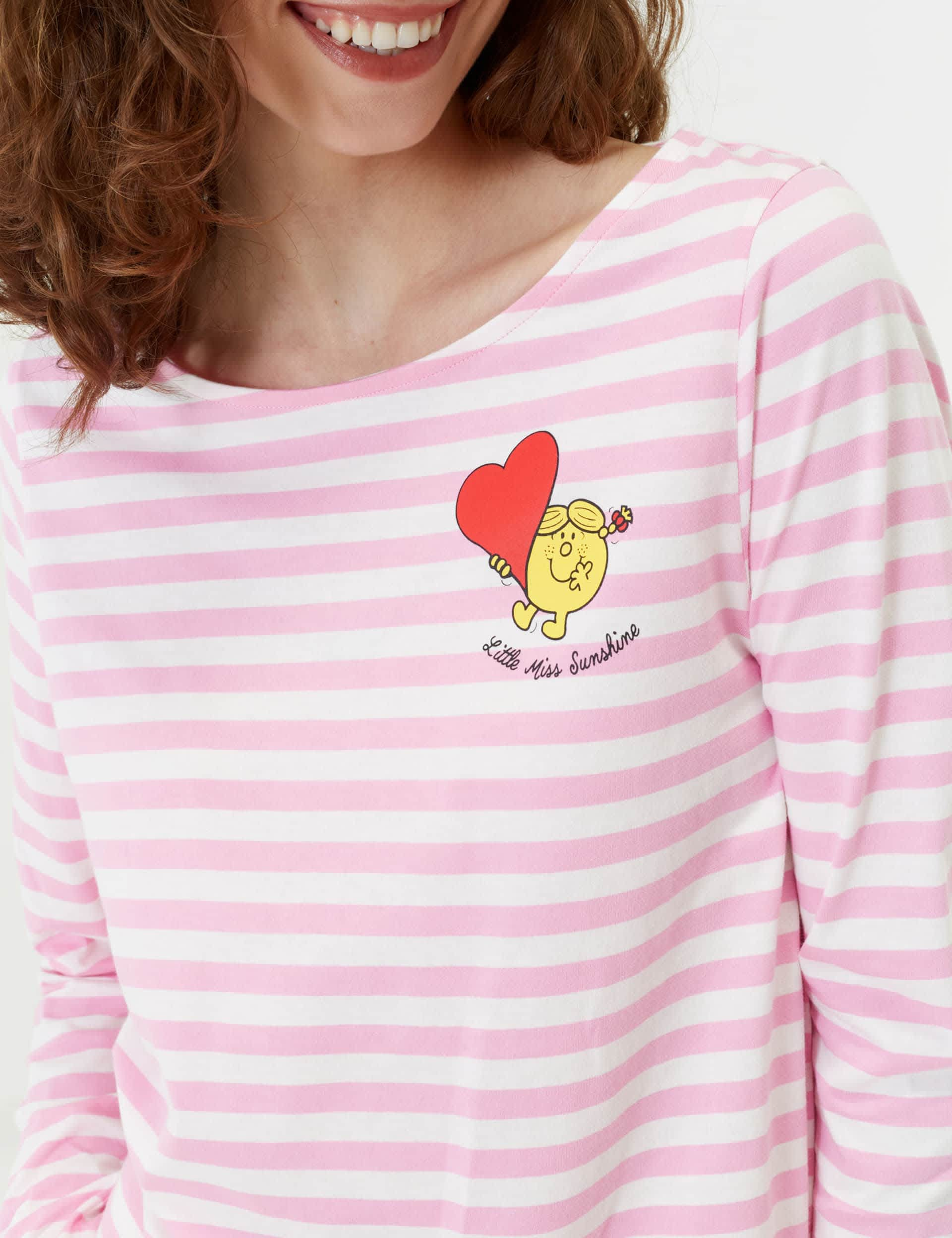 Chinti & Parker X Mr Men & Little Miss Women's Pure Cotton Little Miss Sunshine™ Top - Pink Mix, Pink Mix