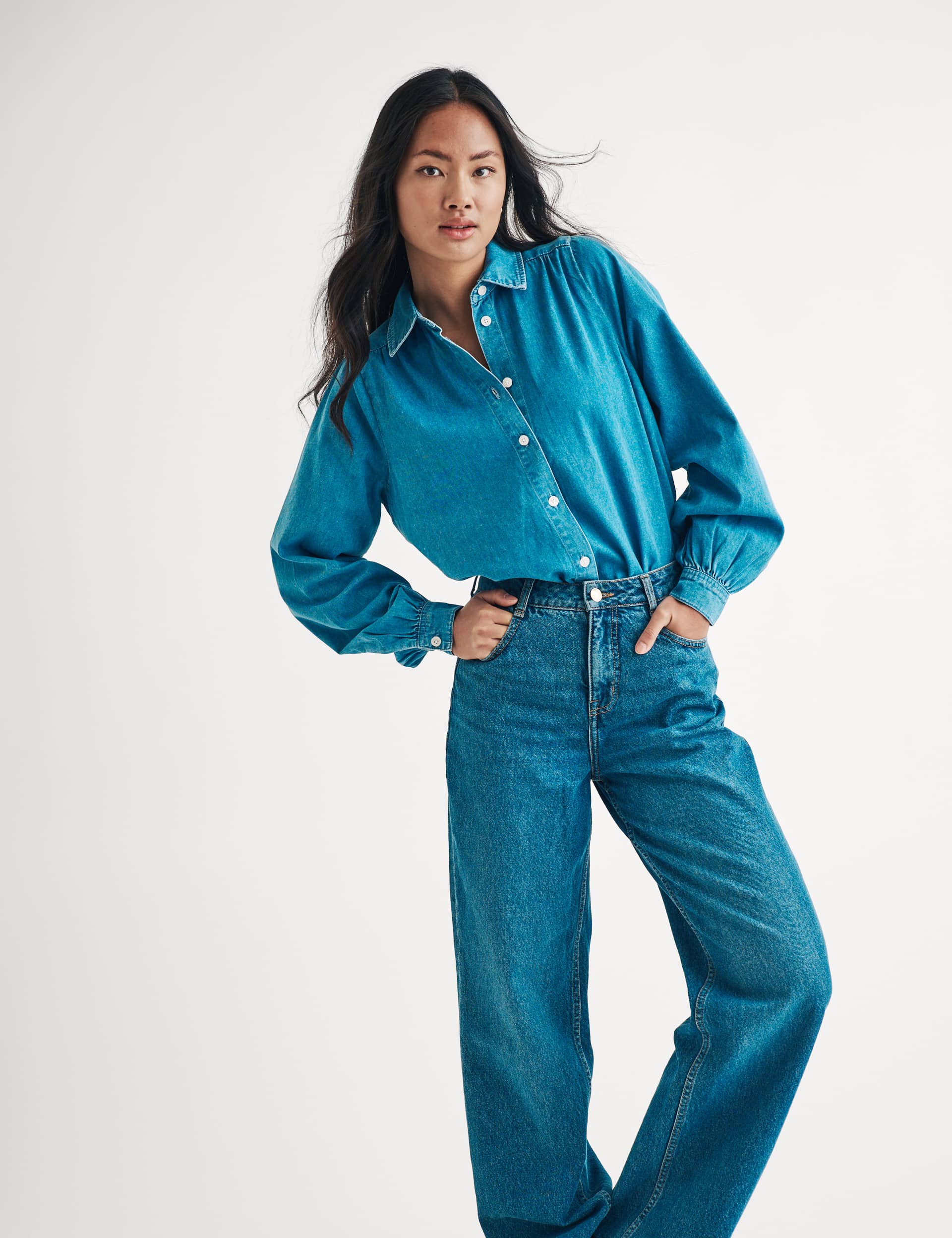 Nobody'S Child Women's High Waisted Wide Leg Jeans