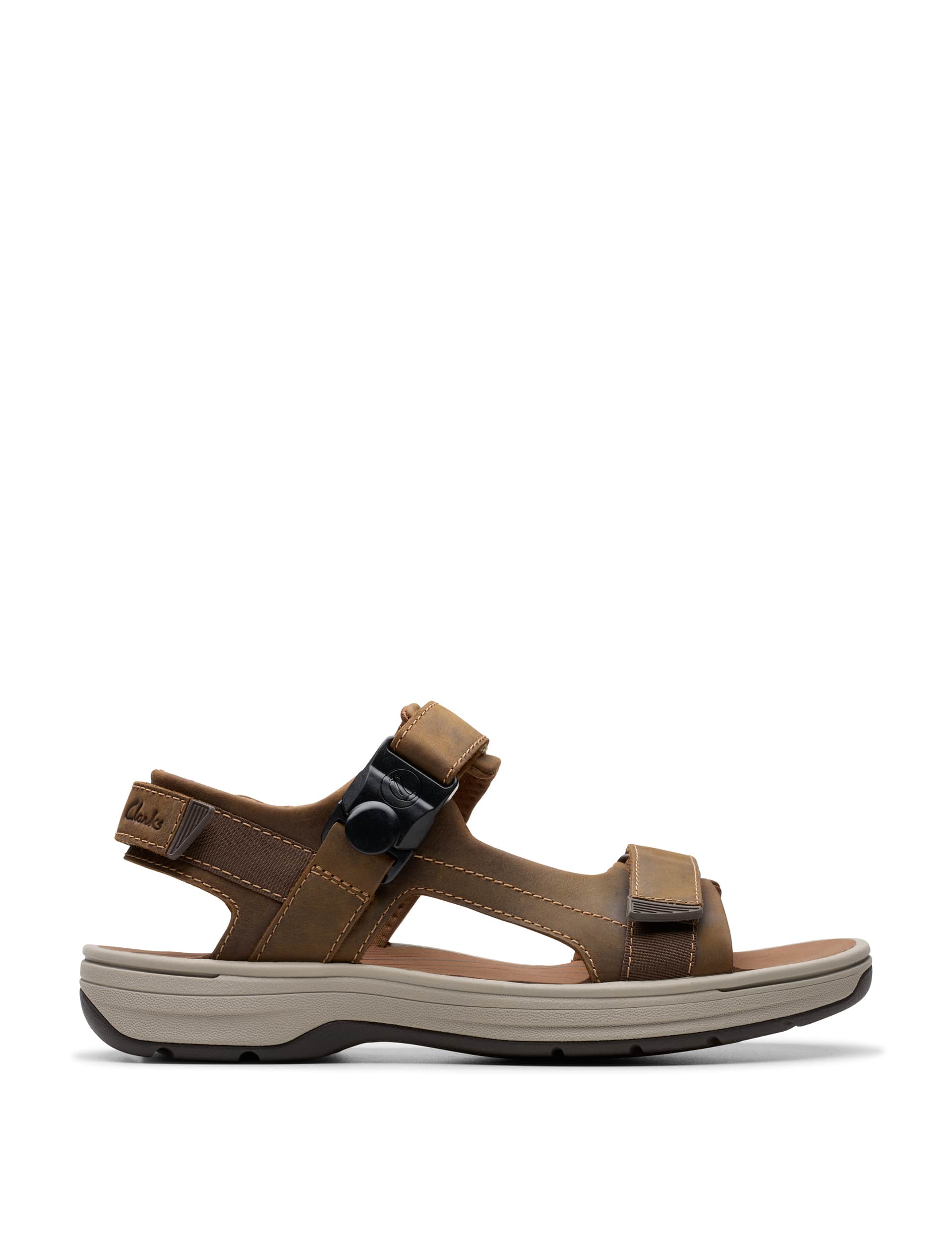 Clarks Men's Leather Strappy Flat Sandals