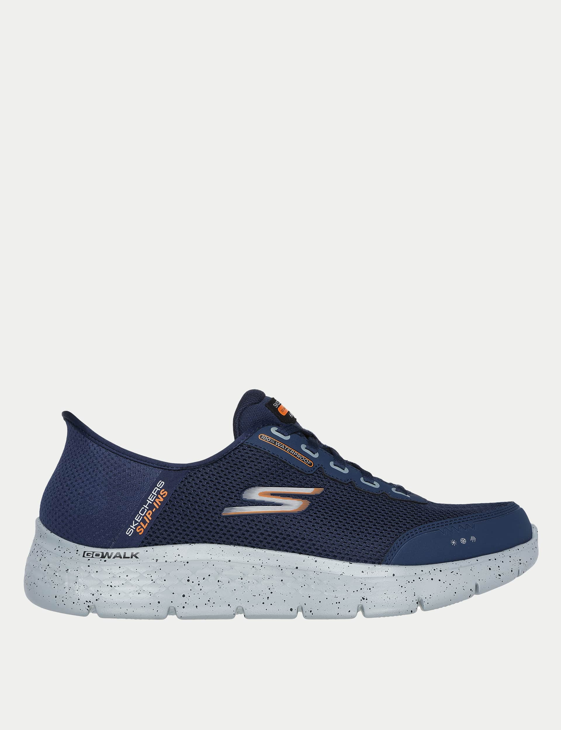 Skechers Men's Go Walk Flex Slip On Mesh Detail Trainers - 9 - Navy, Navy