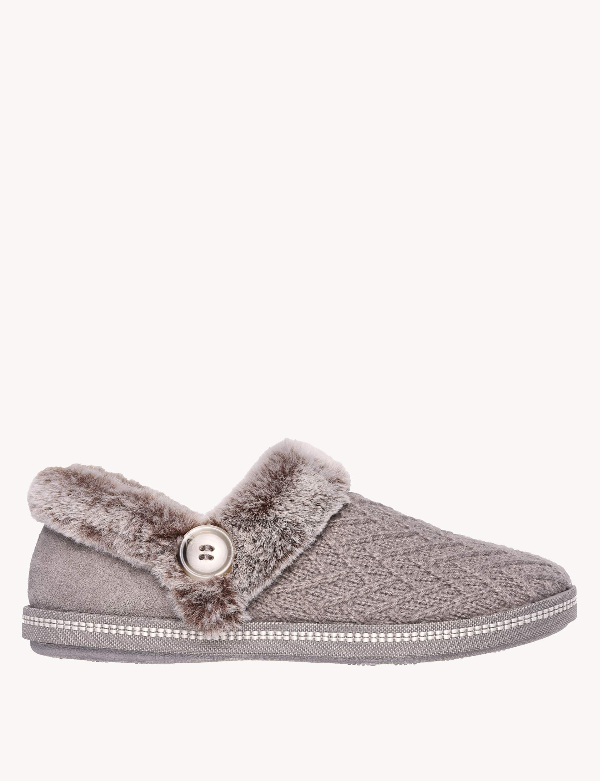 Skechers Cozy Campfire Girls Night In Slipper Boots - 6 - Taupe, Taupe