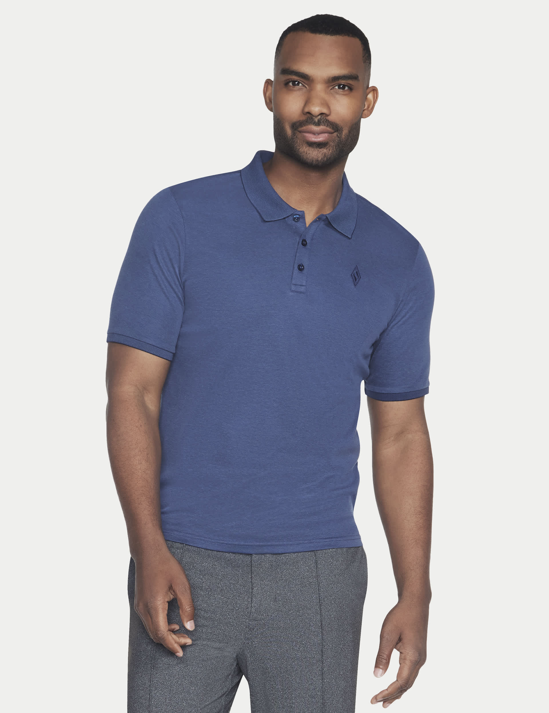 Skechers Men's Off Duty Cotton Rich Polo Shirt - M - Navy, Navy