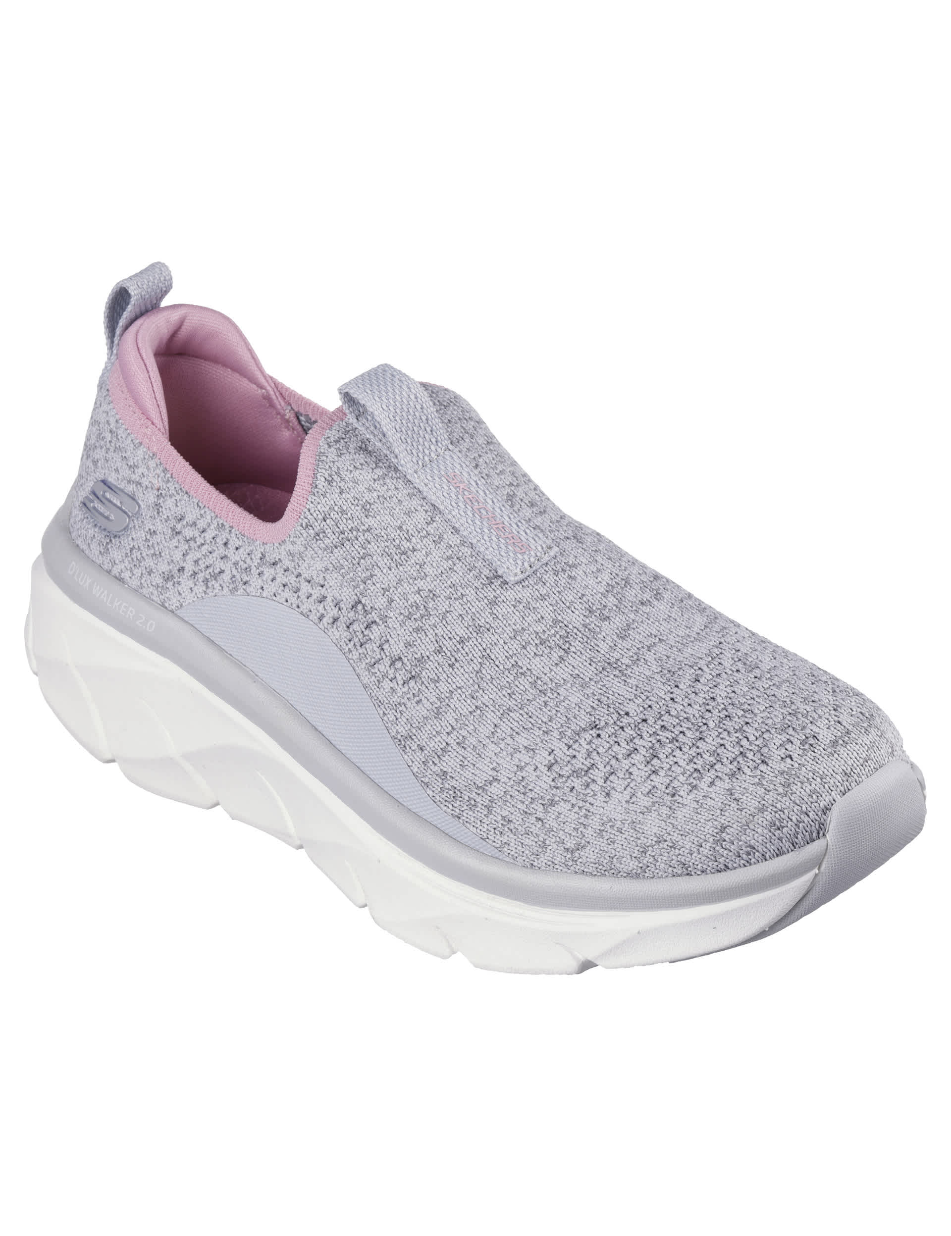 Skechers Women's D'Lux Walker 2.0 Bold State Slip On Trainers - 5 - Grey, Grey