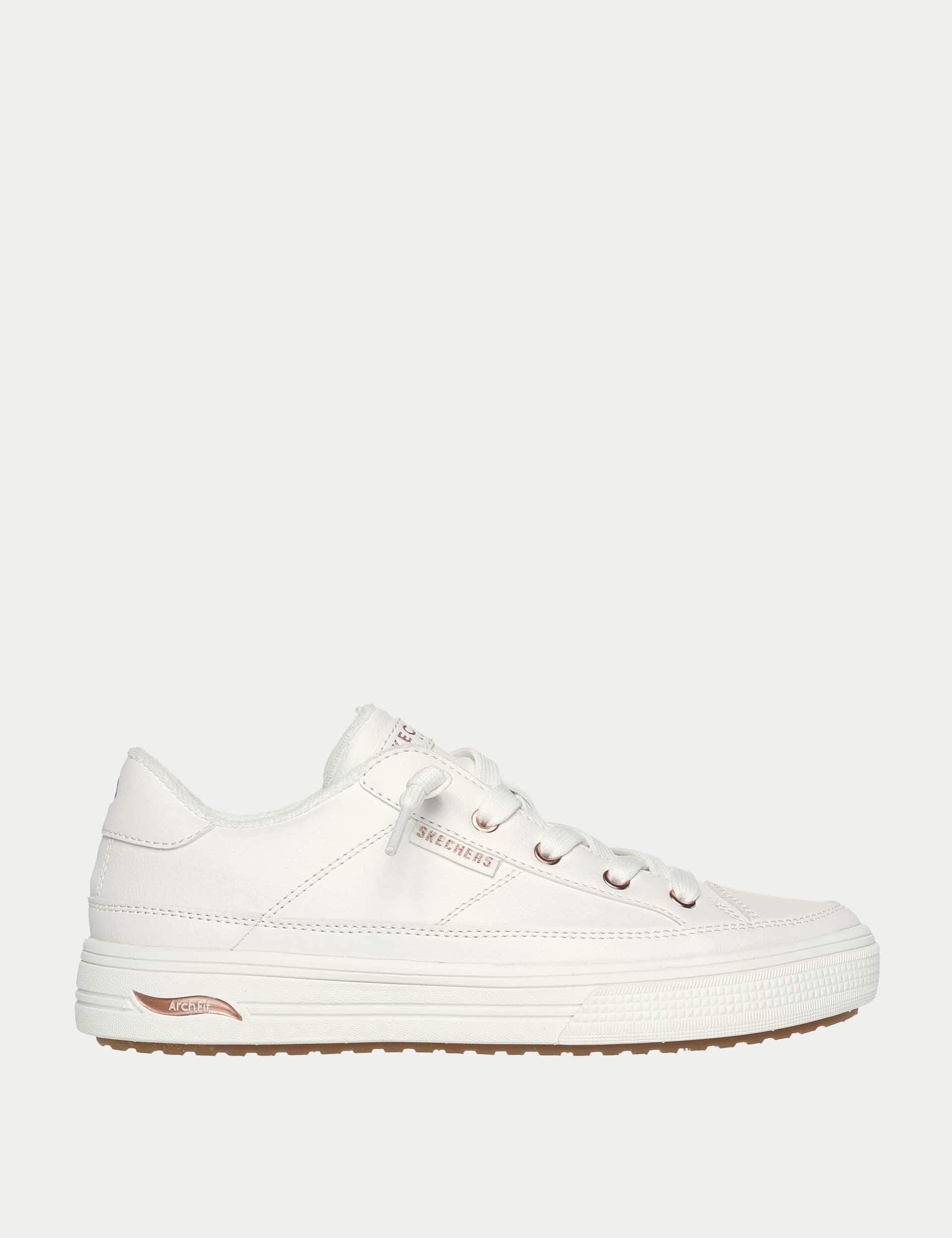 Skechers Arch Fit Arcade On My Way Slip On Trainers - 8 - White, White