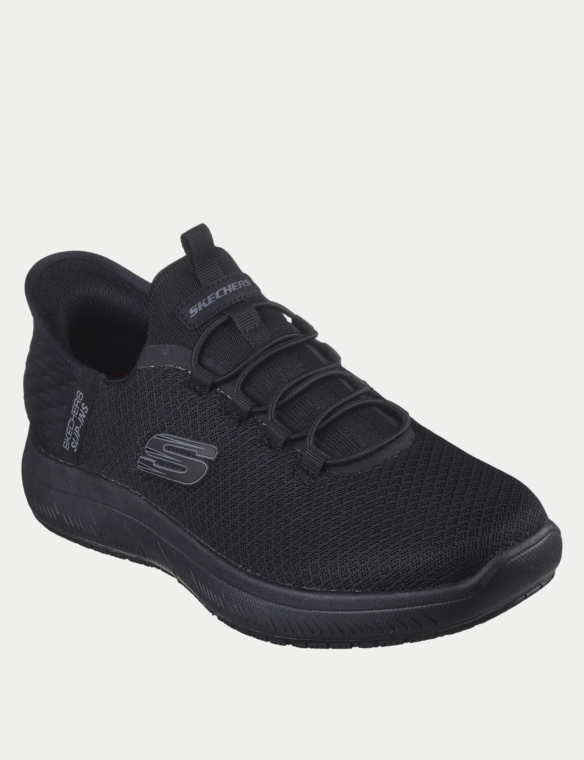 Skechers Men's Summits SR Colsin Slip-ins Trainers - 10 - Black, Black