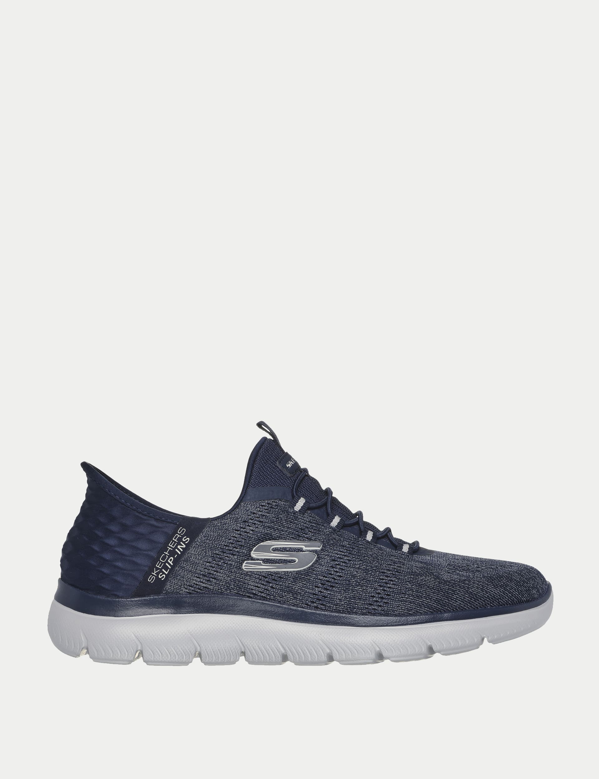 Skechers Men's Summits Key Pace Slip-ins Trainers - 9 - Navy, Navy