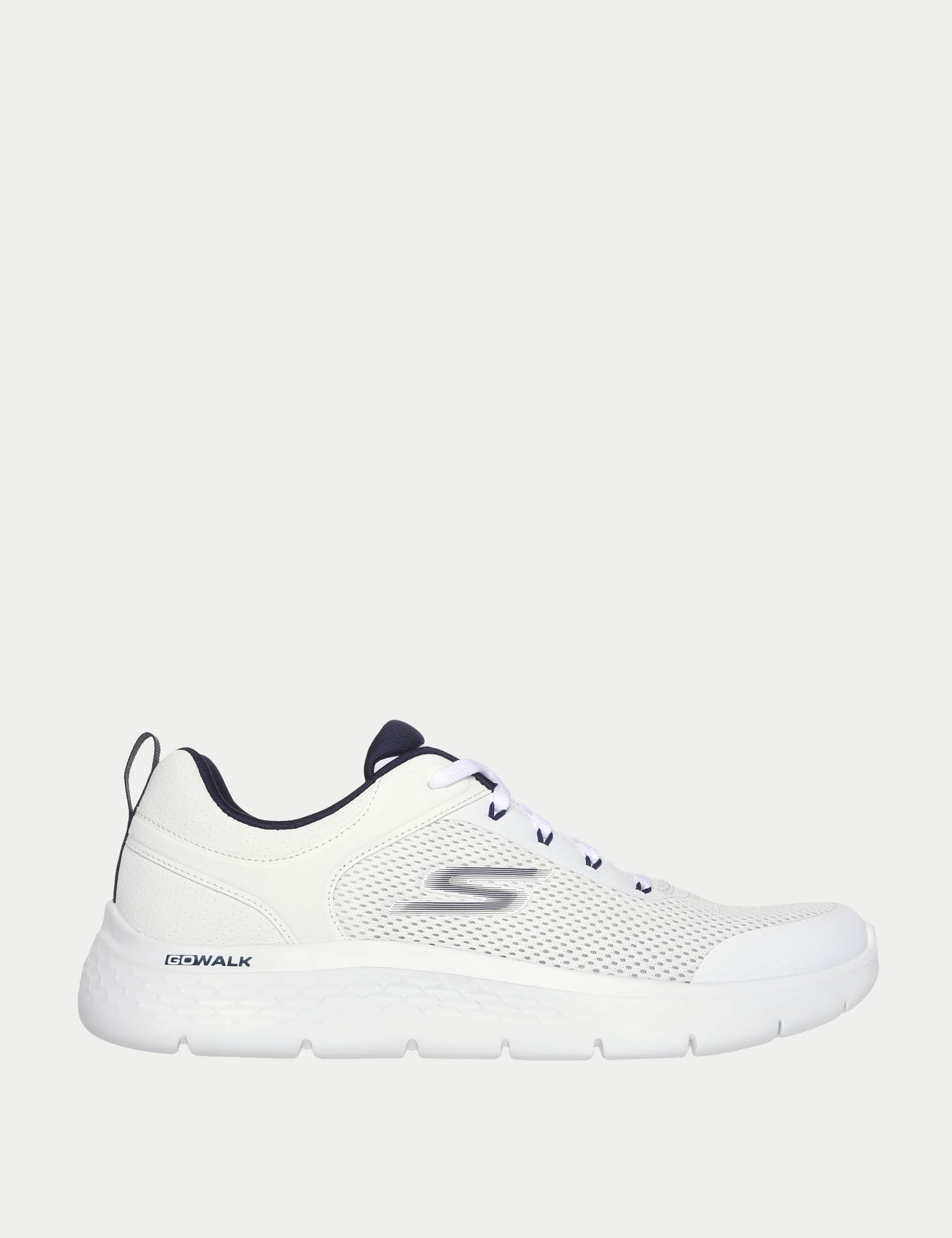 Skechers Men's GOwalk Flex Independent Trainers - 9 - White Mix, White Mix