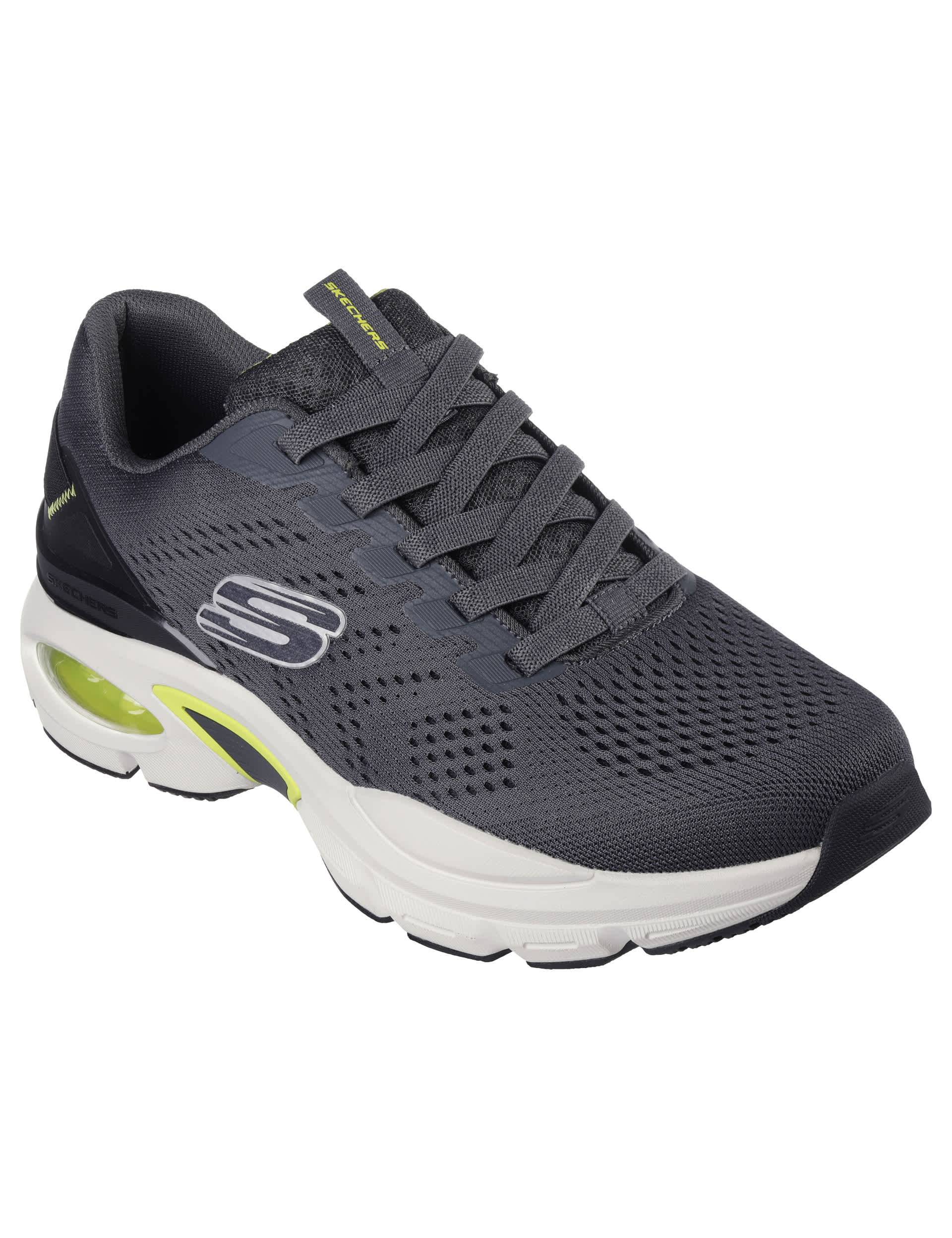 Skechers Men's Skech-Air Ventura Lace Up Trainers - 9 - Charcoal, Charcoal