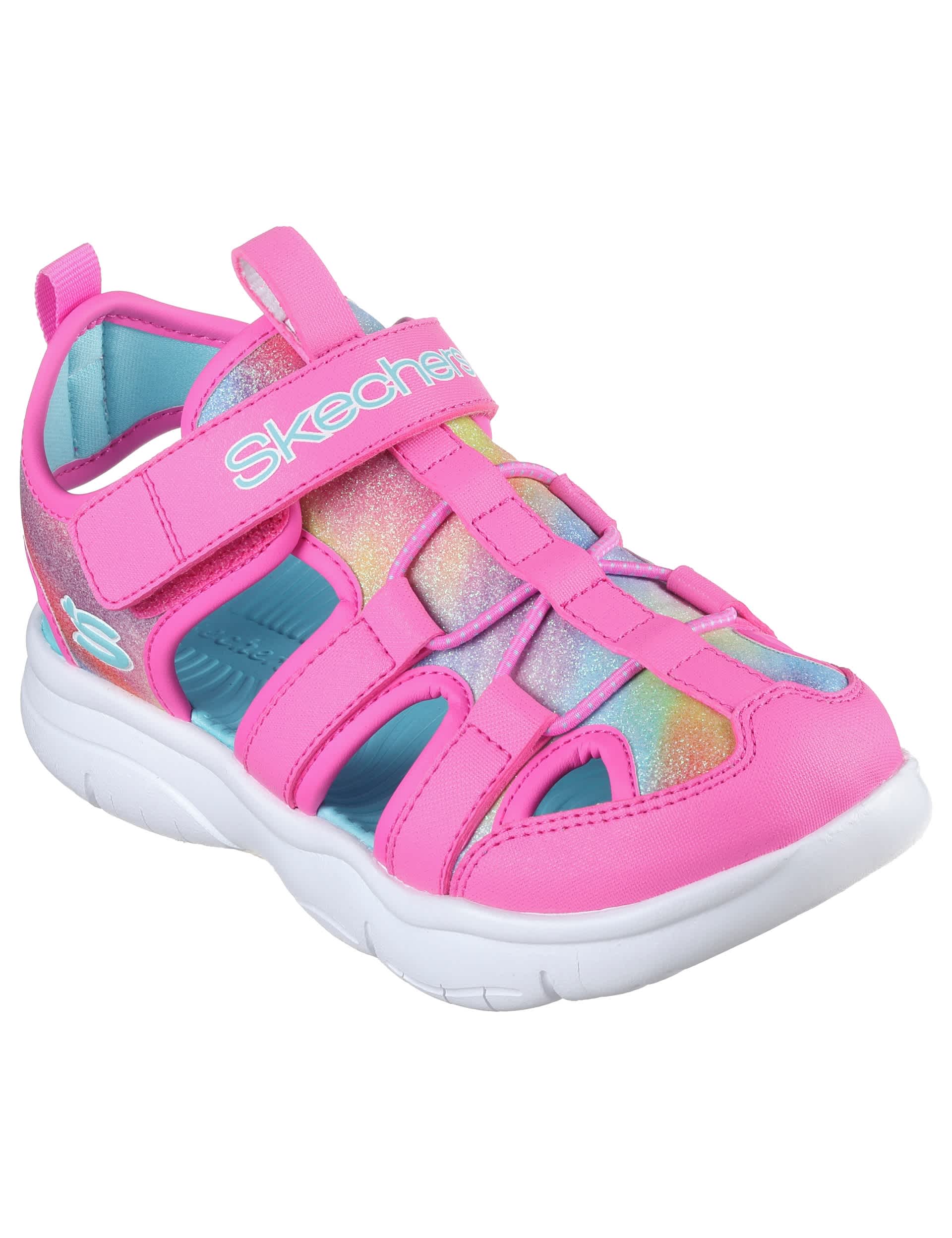 Skechers Kids Flex Splash Riptape Sandals (9 Small - 3 Large) - 1.5 L - Bright Pink, Bright Pink