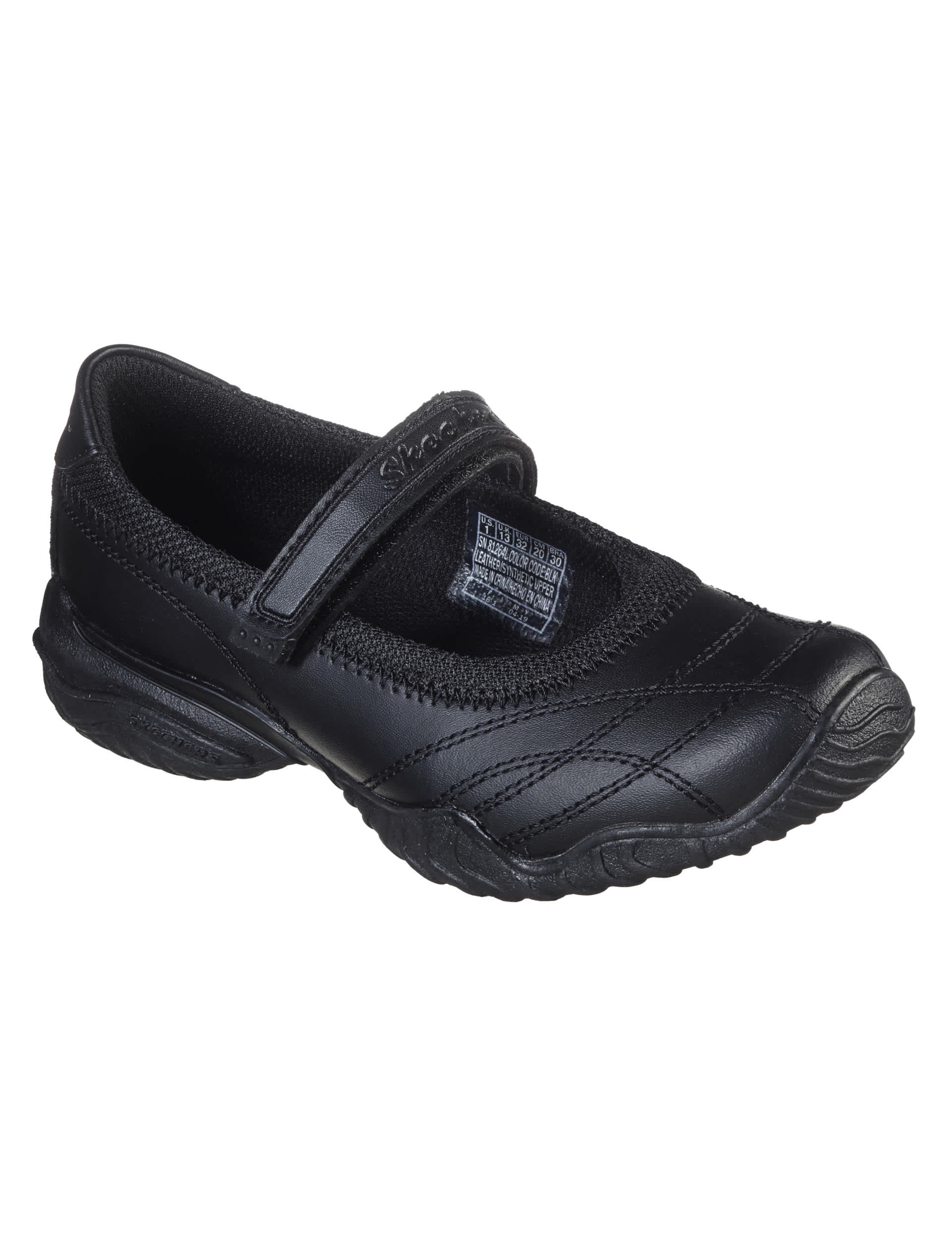 Skechers Girls Velocity Pouty Trainers (9.5 Small-3 Large) - Black, Black