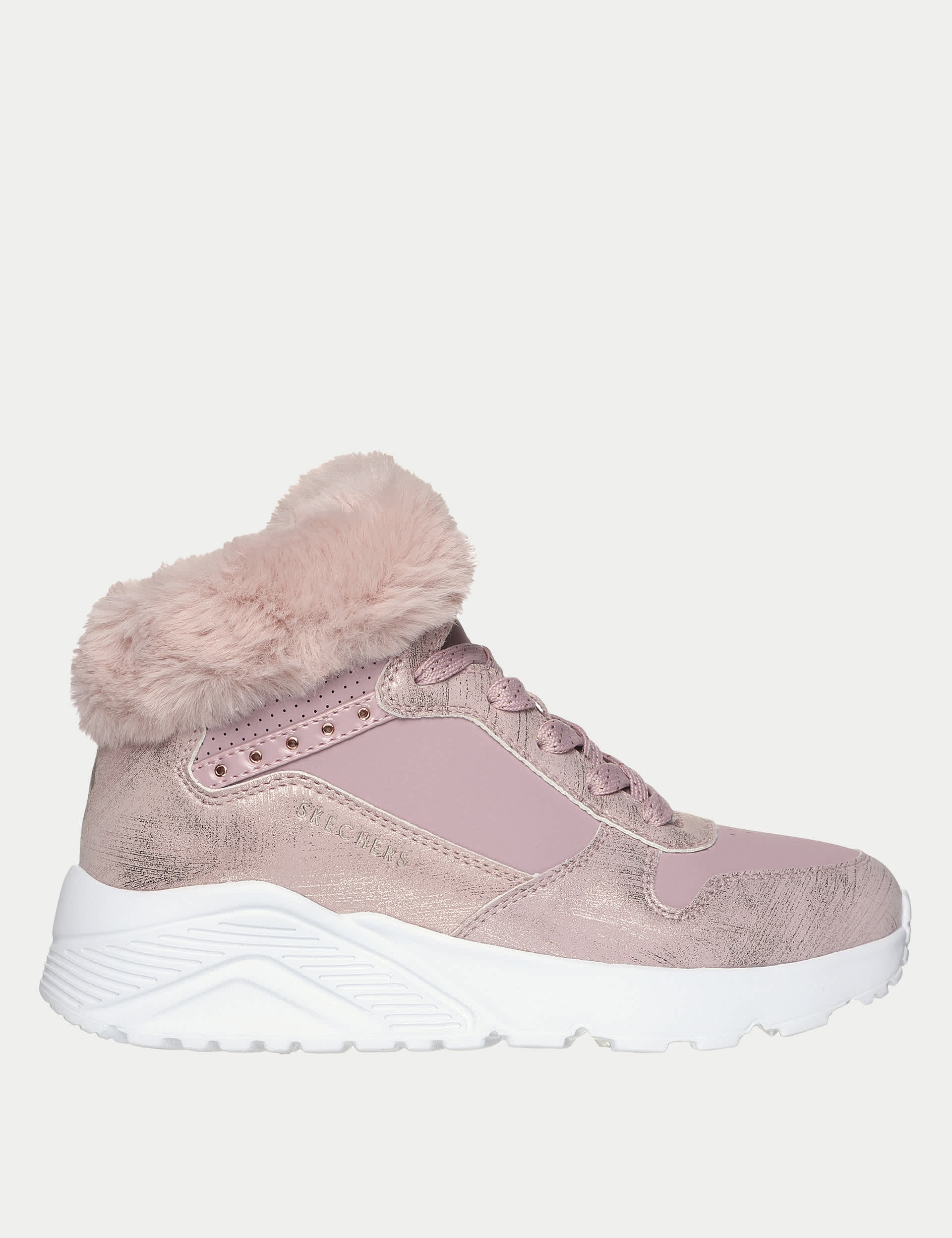 Skechers Kids Faux Fur Trainers (9.5 Small - 6 Large) - 10.5S - Pink, Pink