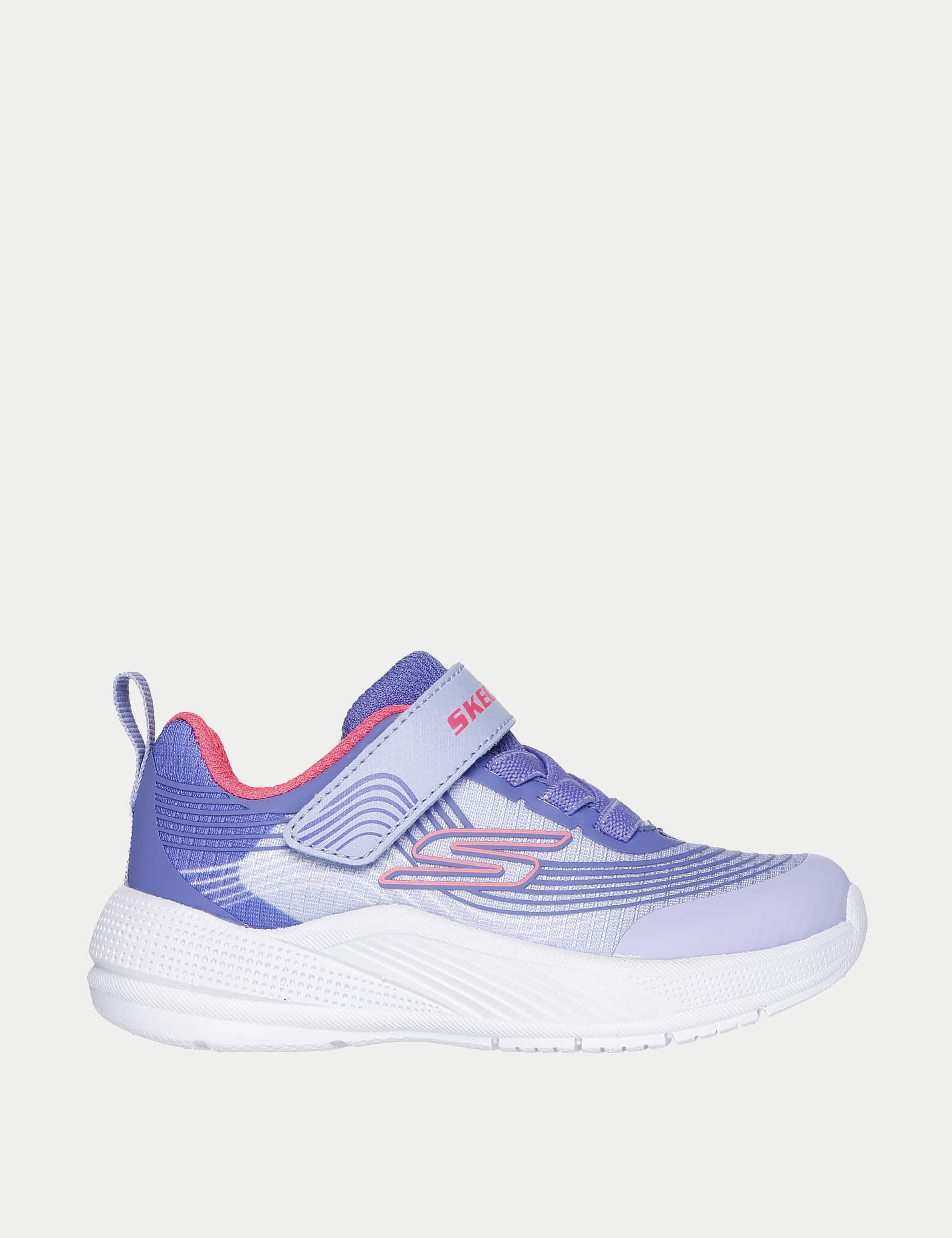 Skechers Kids Microspec Advance Riptape Trainers (4 Small - 9 Small) - 6 S - Light Purple, Light Pur