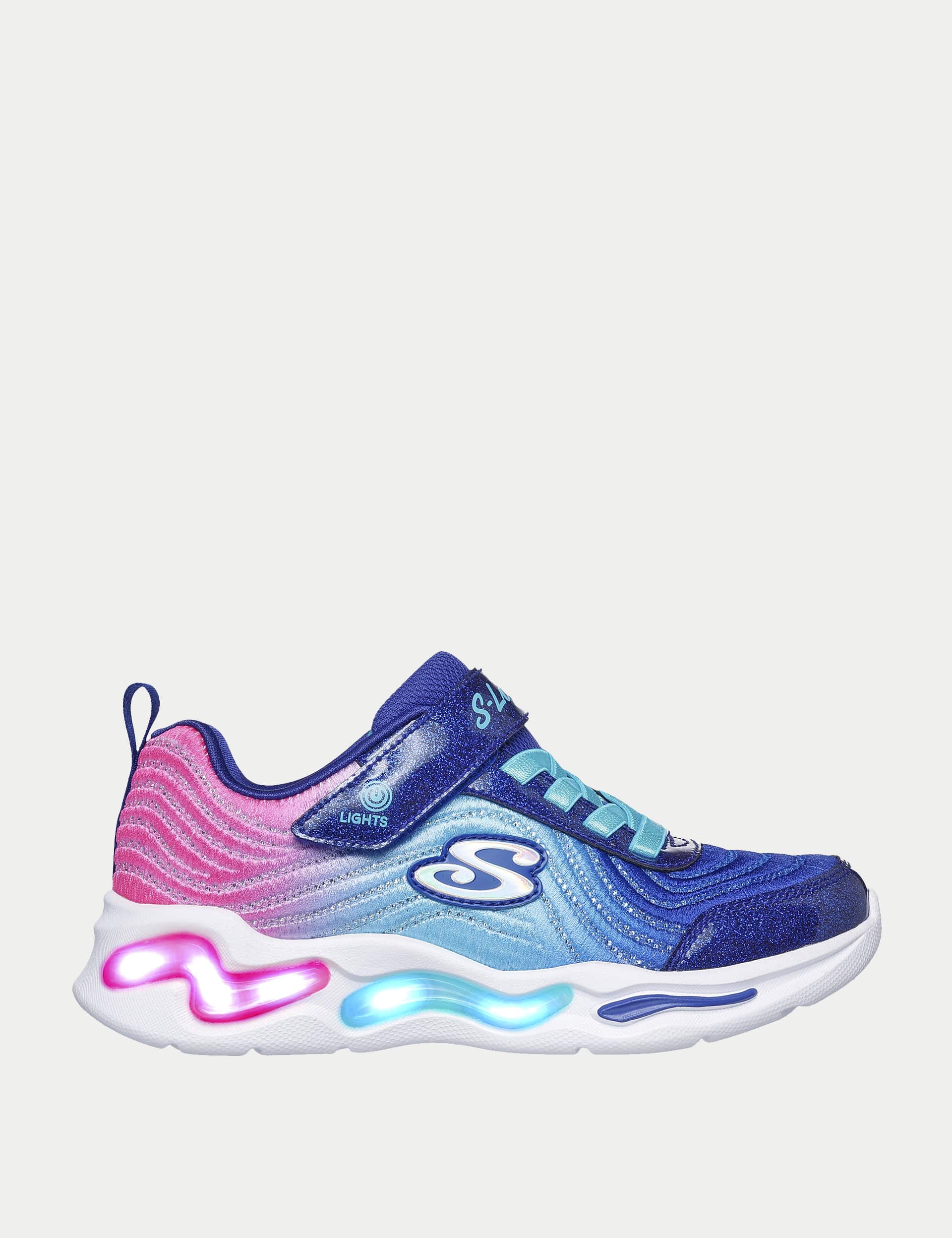 Skechers Boys Wavy Beams Ombre Express Trainers (10 Small-3 Large)