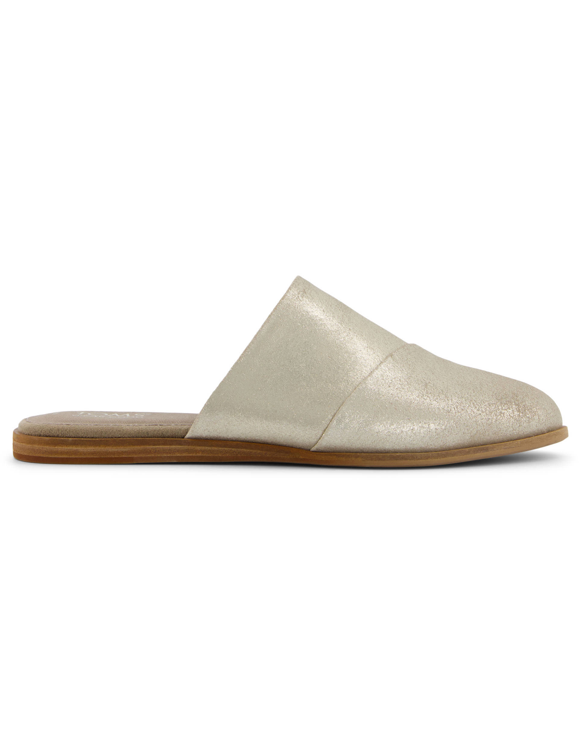 Toms Women's Leather Metallic Slip On Mules