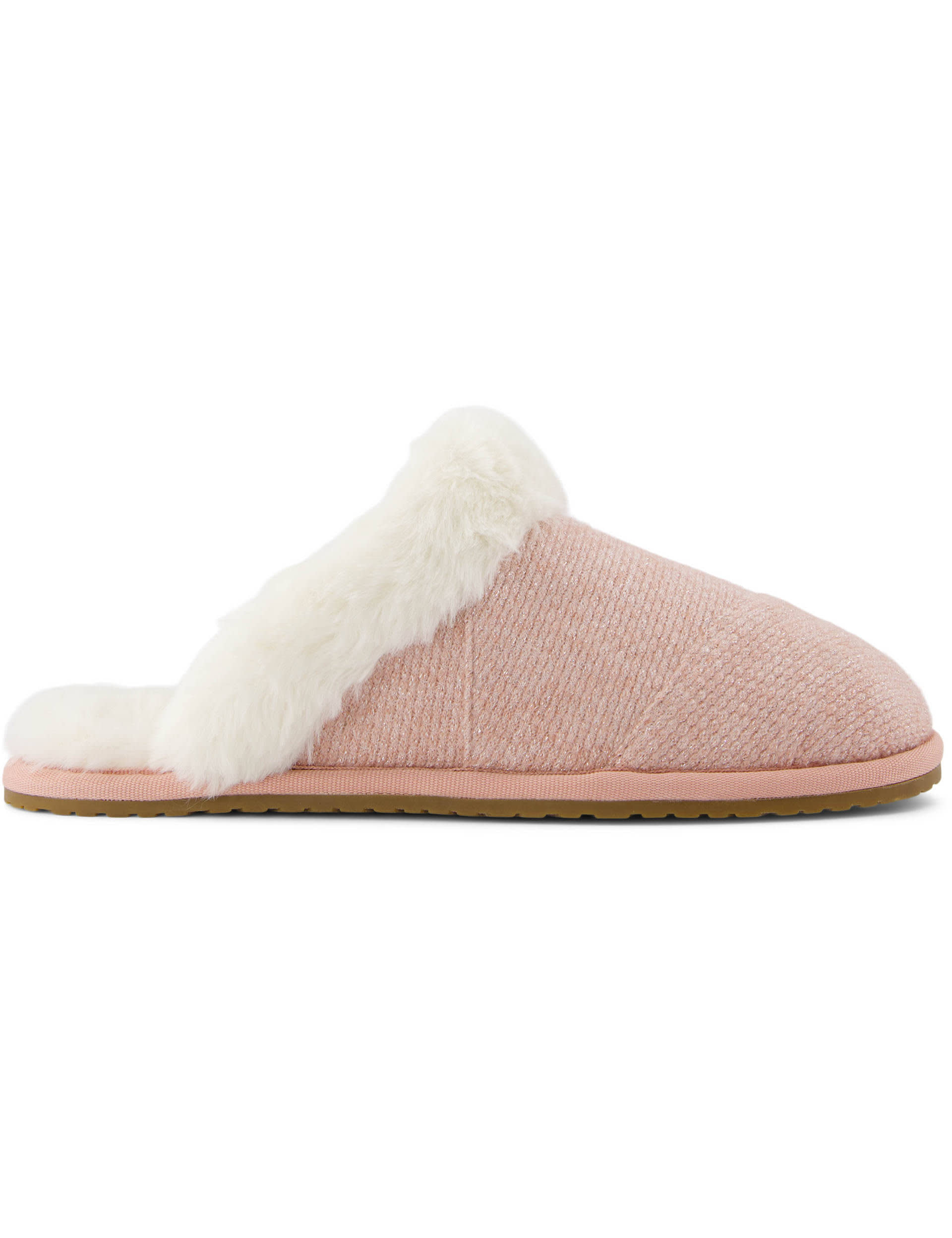 Toms Women's Textured Faux Fur Lined Mule Slippers - 6 - Pink, Pink