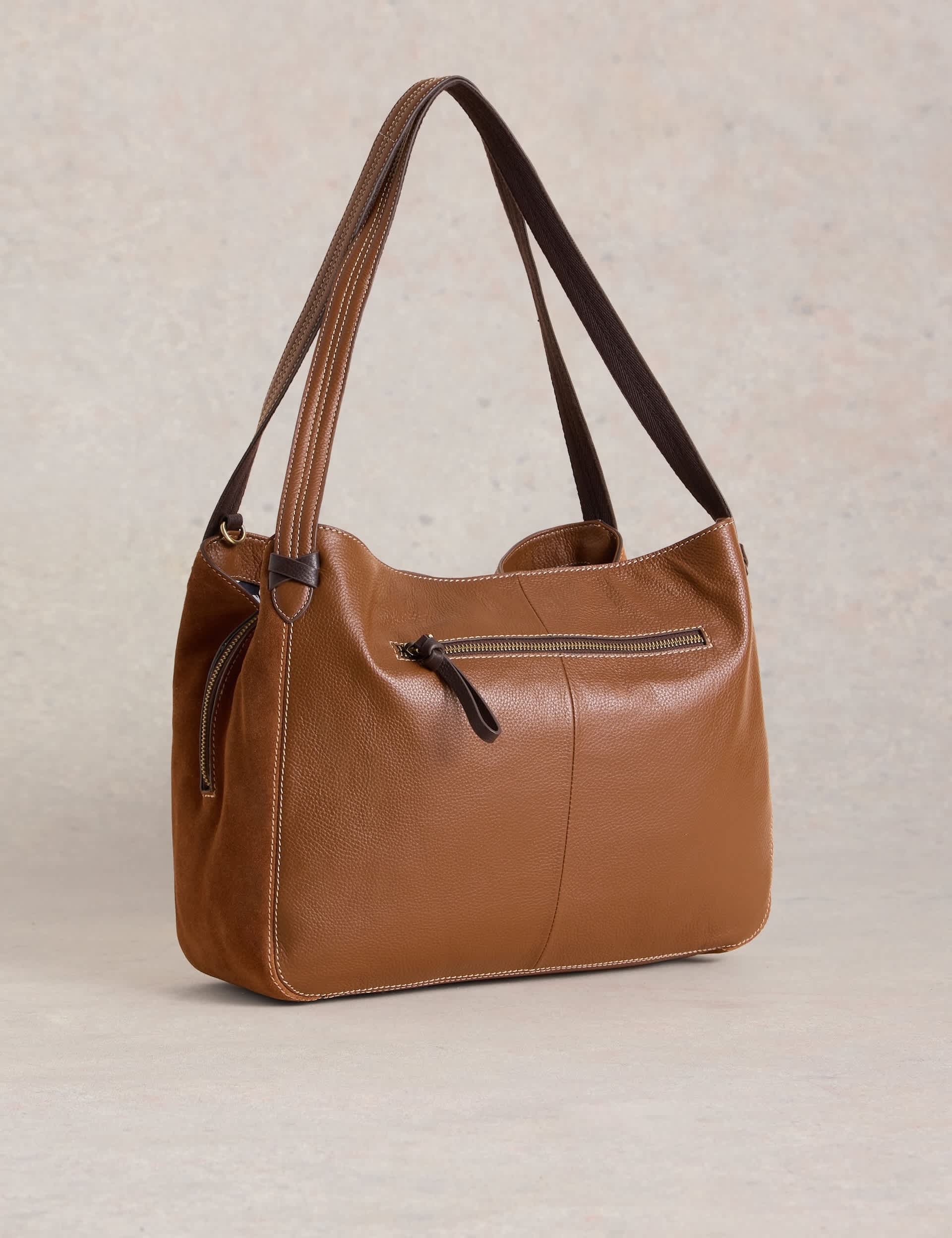 White Stuff Women's Leather Tote Bag - Tan, Tan