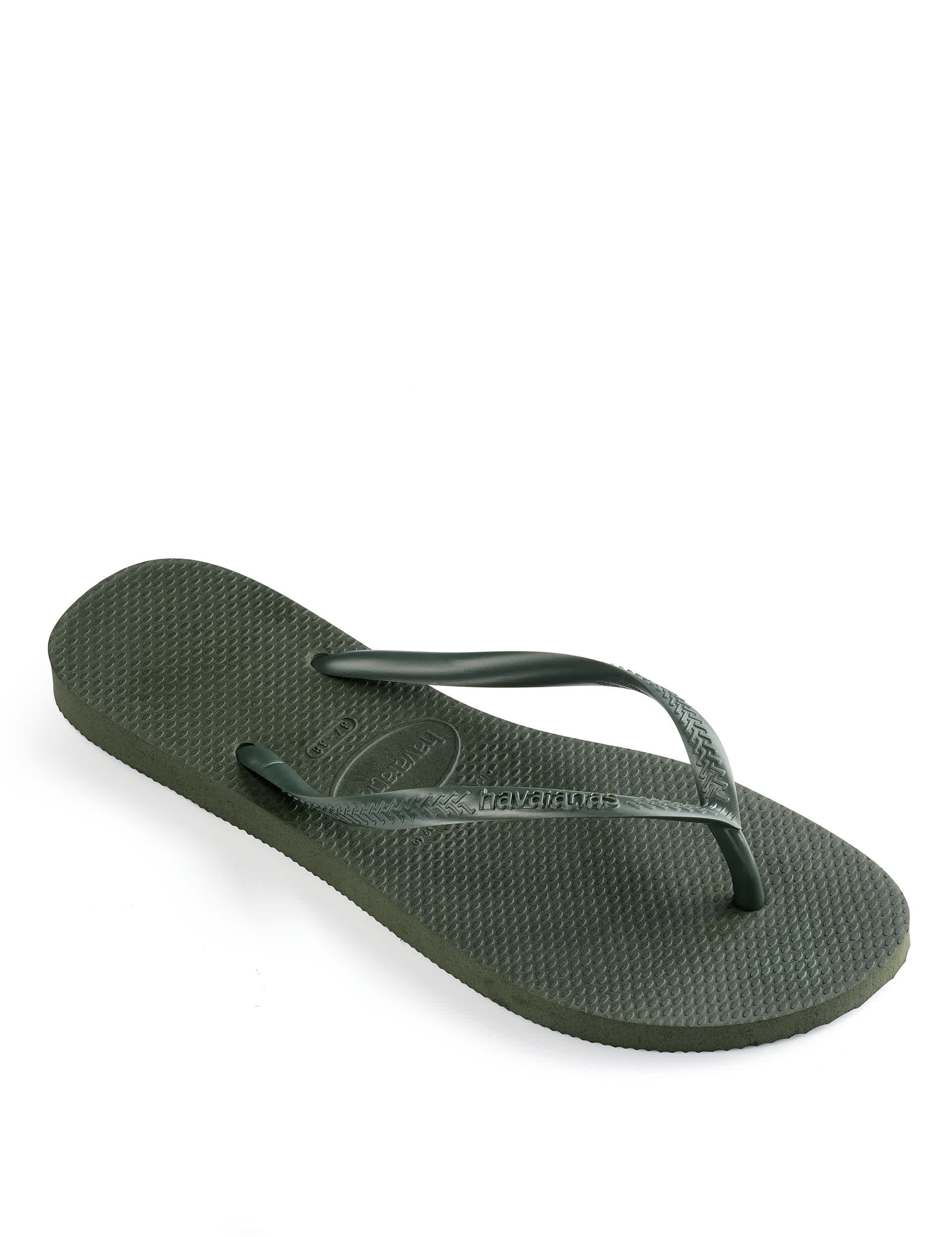 Havaianas Women's Slim Flip Flops - 35/36 - Olive, Olive