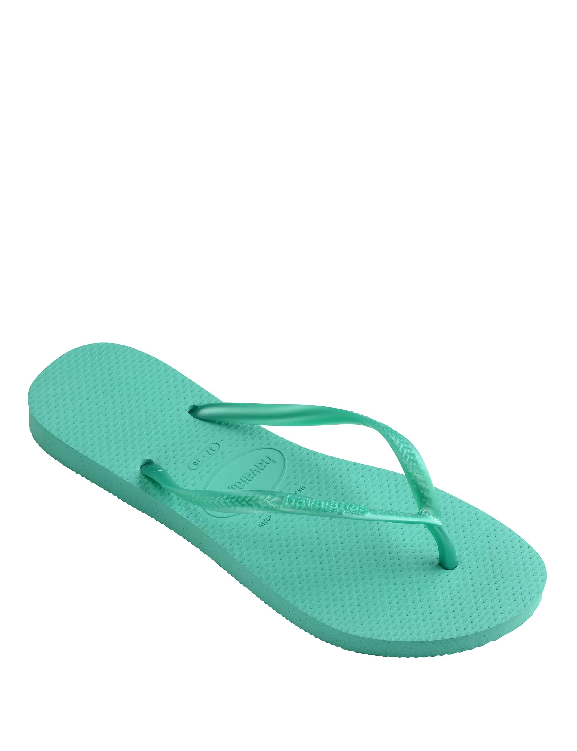 Havaianas Women's Slim Flip Flops - 39/40 - Teal, Teal,Olive,Orange