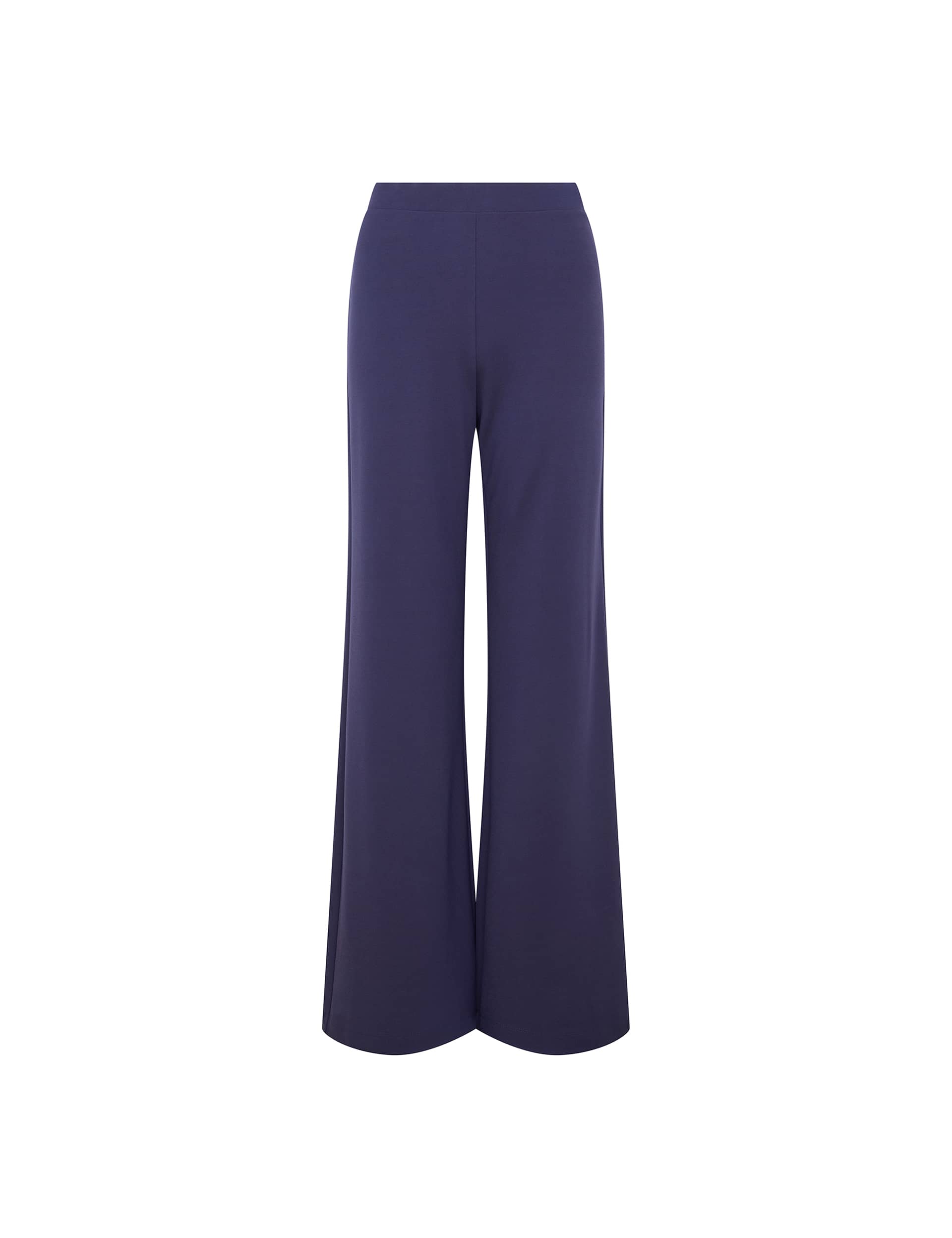 Finery London Women's Elasticated Waist Wide Leg Trousers - 8 - Navy, Navy,Black