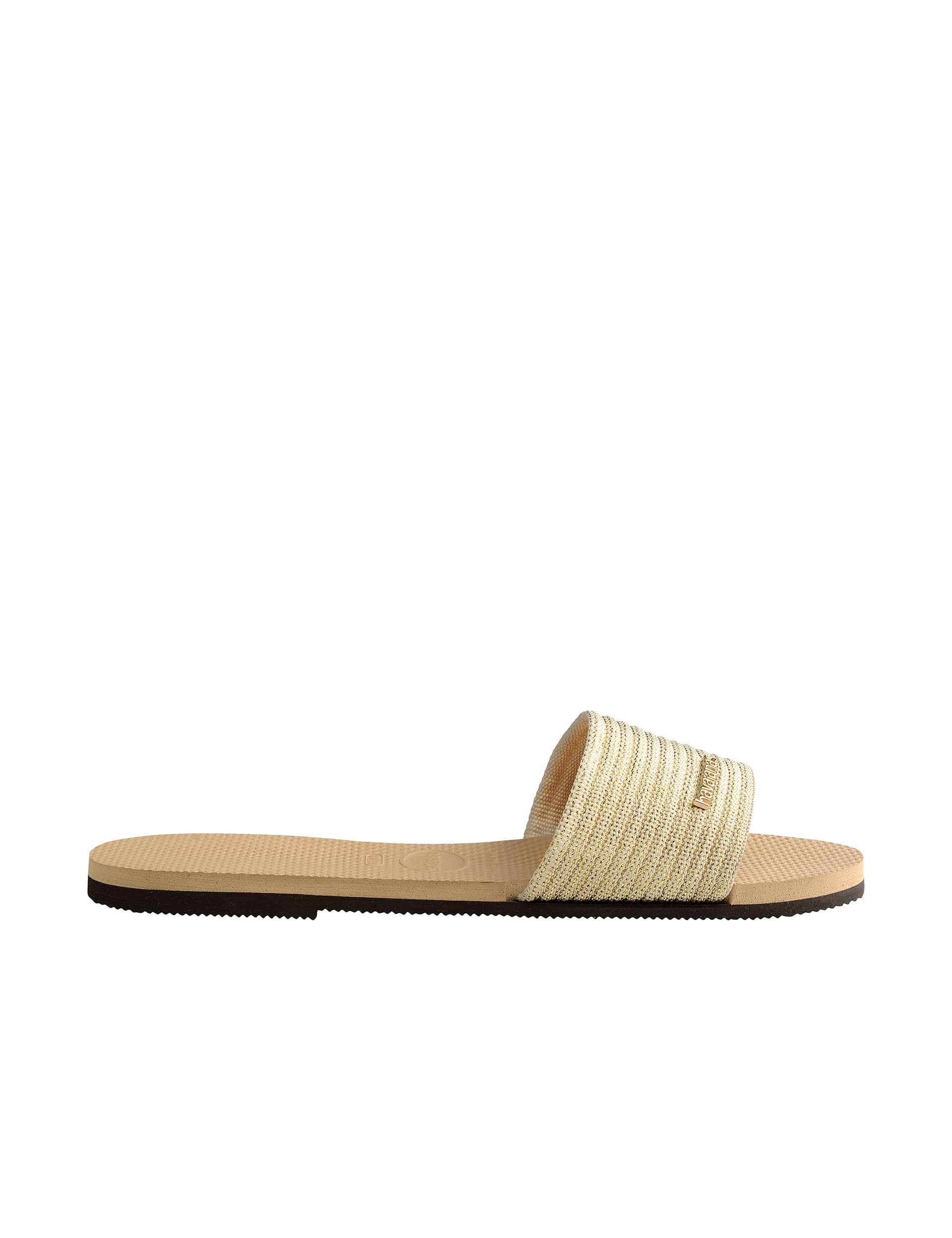 Havaianas Women's Metallic Sliders - 37/38 - Beige, Beige