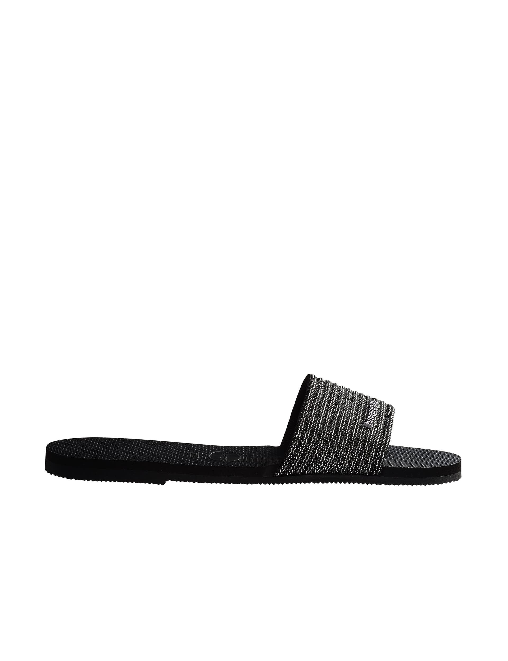 Havaianas Women's Metallic Sliders - 37/38 - Black, Black,Dusky Rose