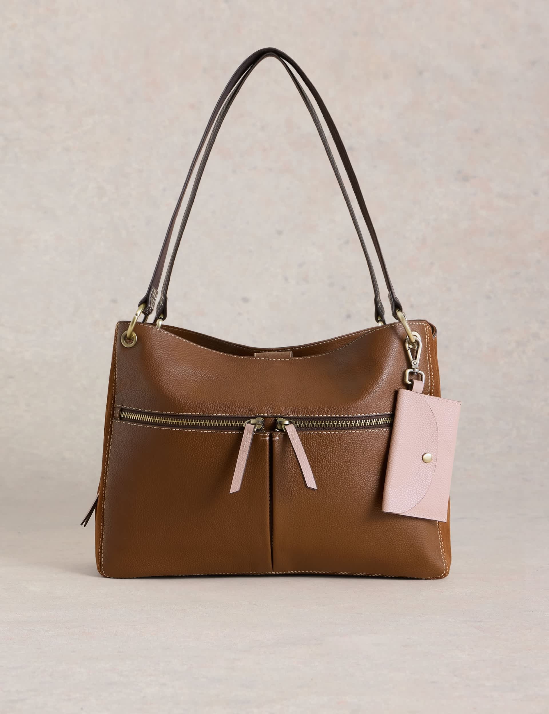 White Stuff Women's Leather Tote Bag - Tan, Tan