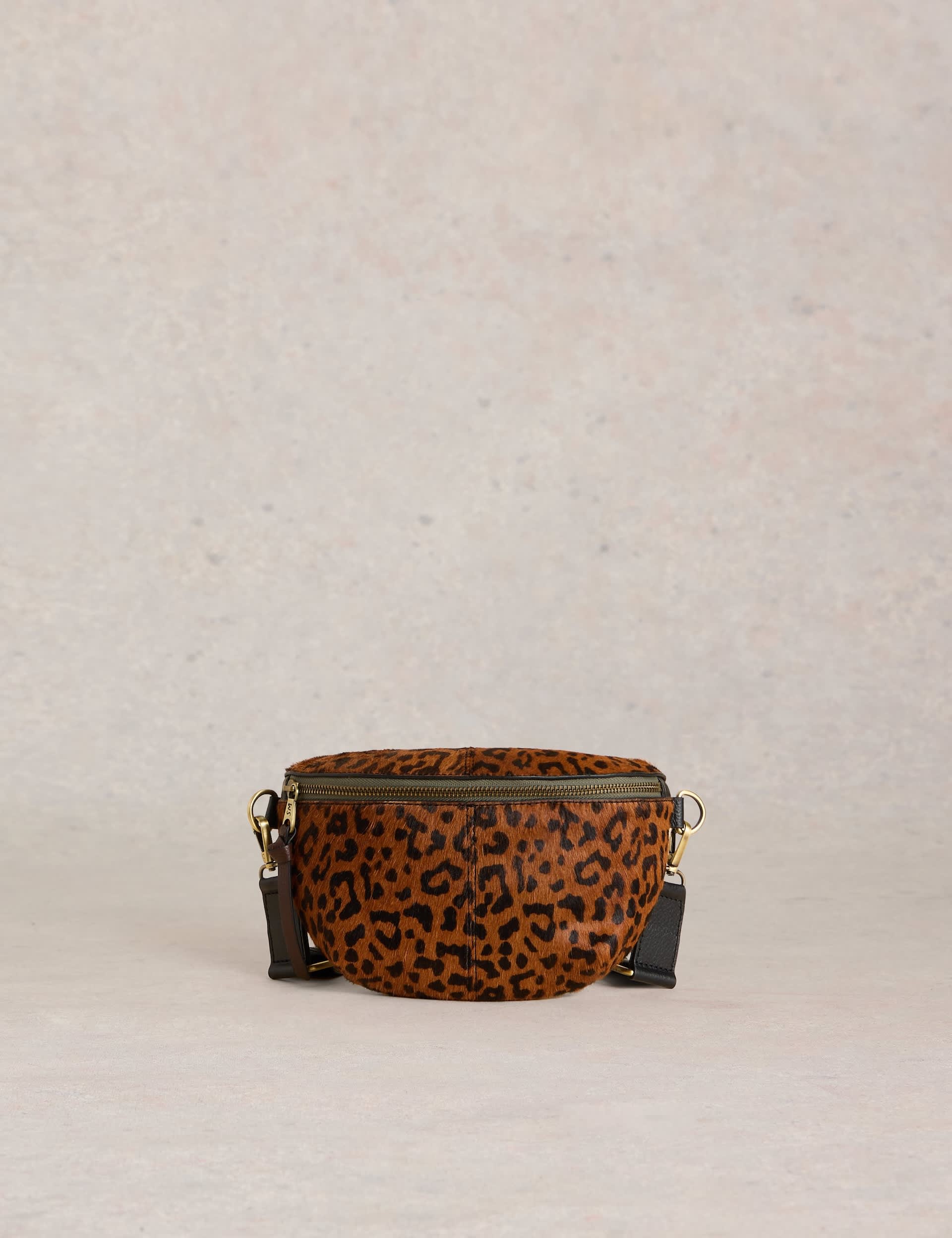 White Stuff Women's Leather Animal Print Cross Body Bag - Brown Mix, Brown Mix