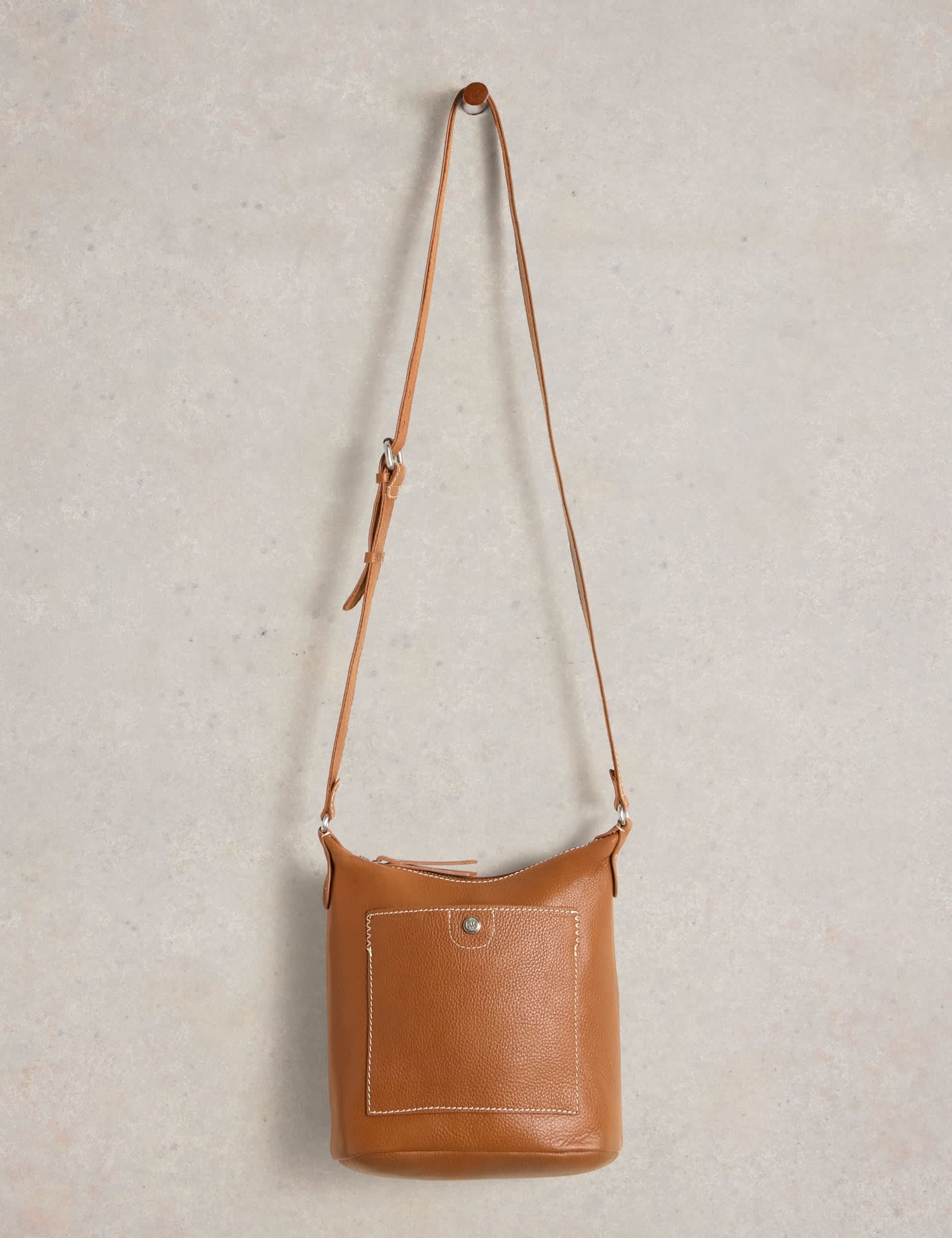 White Stuff Women's Leather Mini Cross Body Bag - Tan, Tan