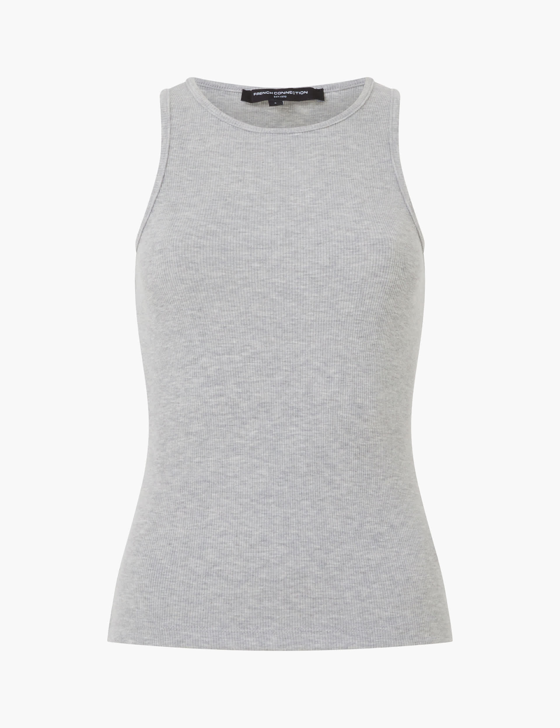 French Connection Women's Cotton Rich Ribbed Vest - M - Grey Mix, Grey Mix