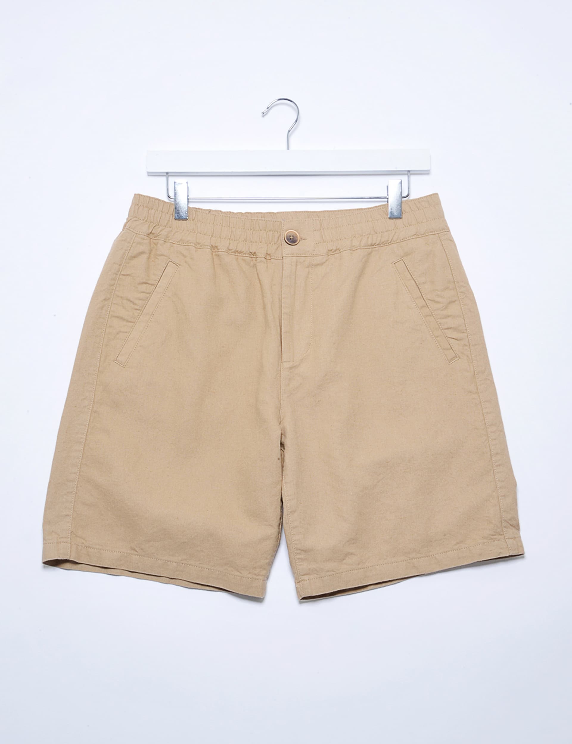 Burgs Men's Cotton Rich Elasticated Waist Shorts - Neutral, Neutral