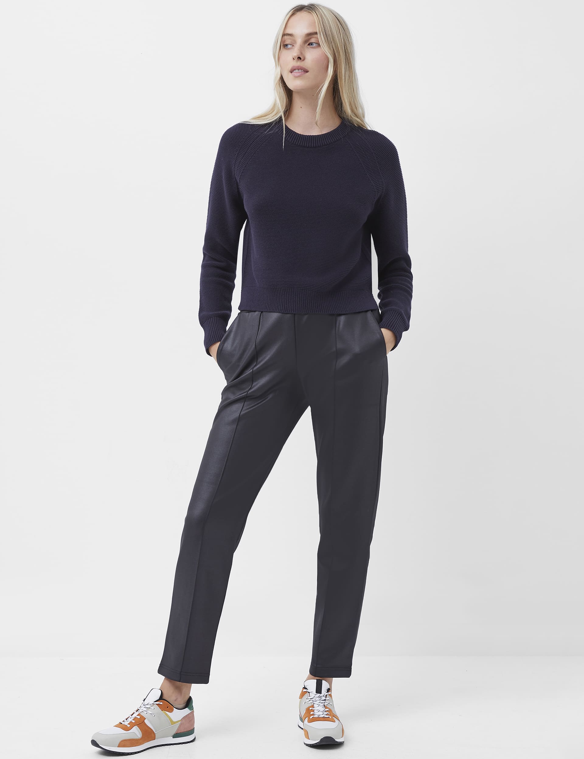 French Connection Women's Pure Cotton Textured Relaxed Jumper