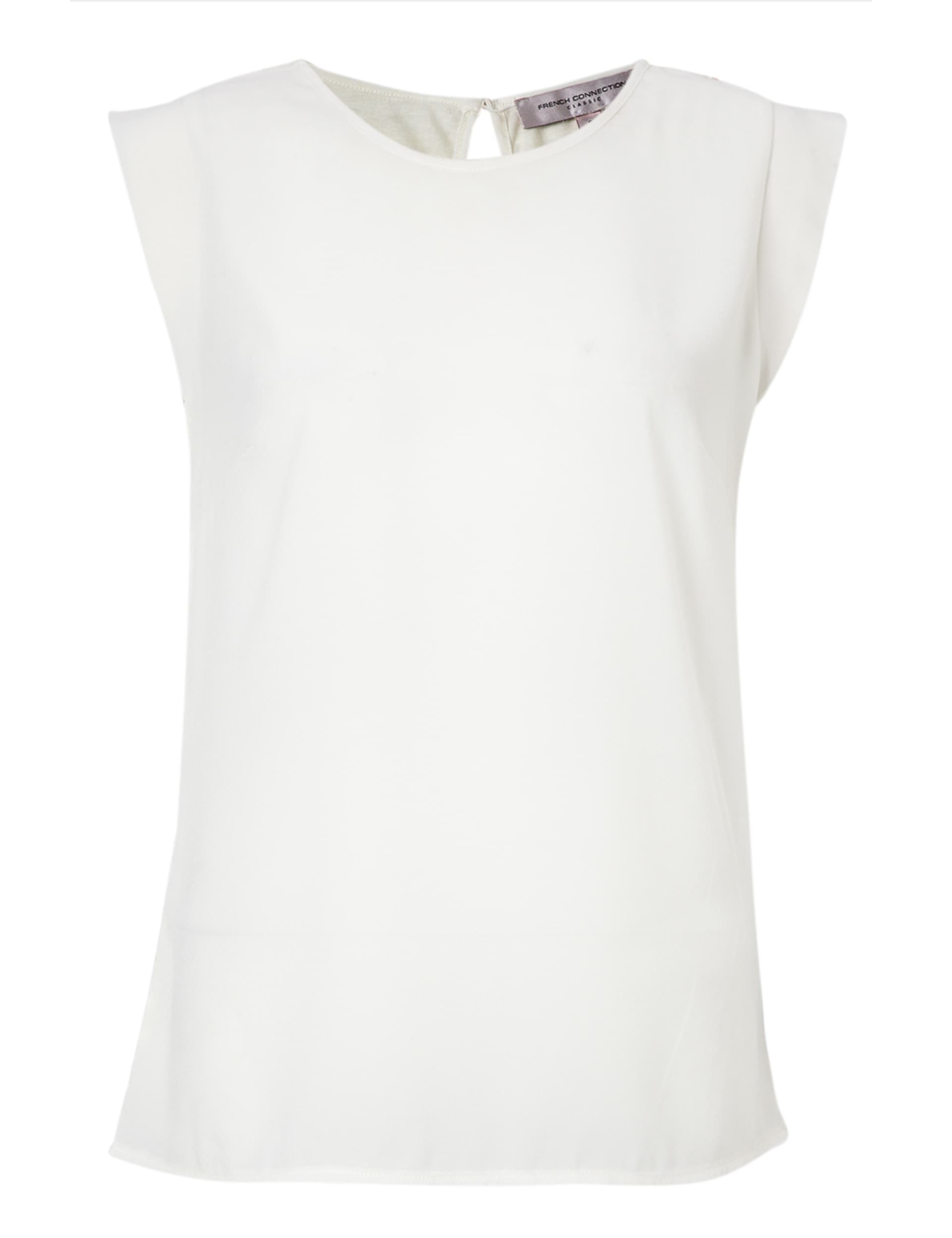 French Connection Women's Round Neck Relaxed Blouse - XS - White, White