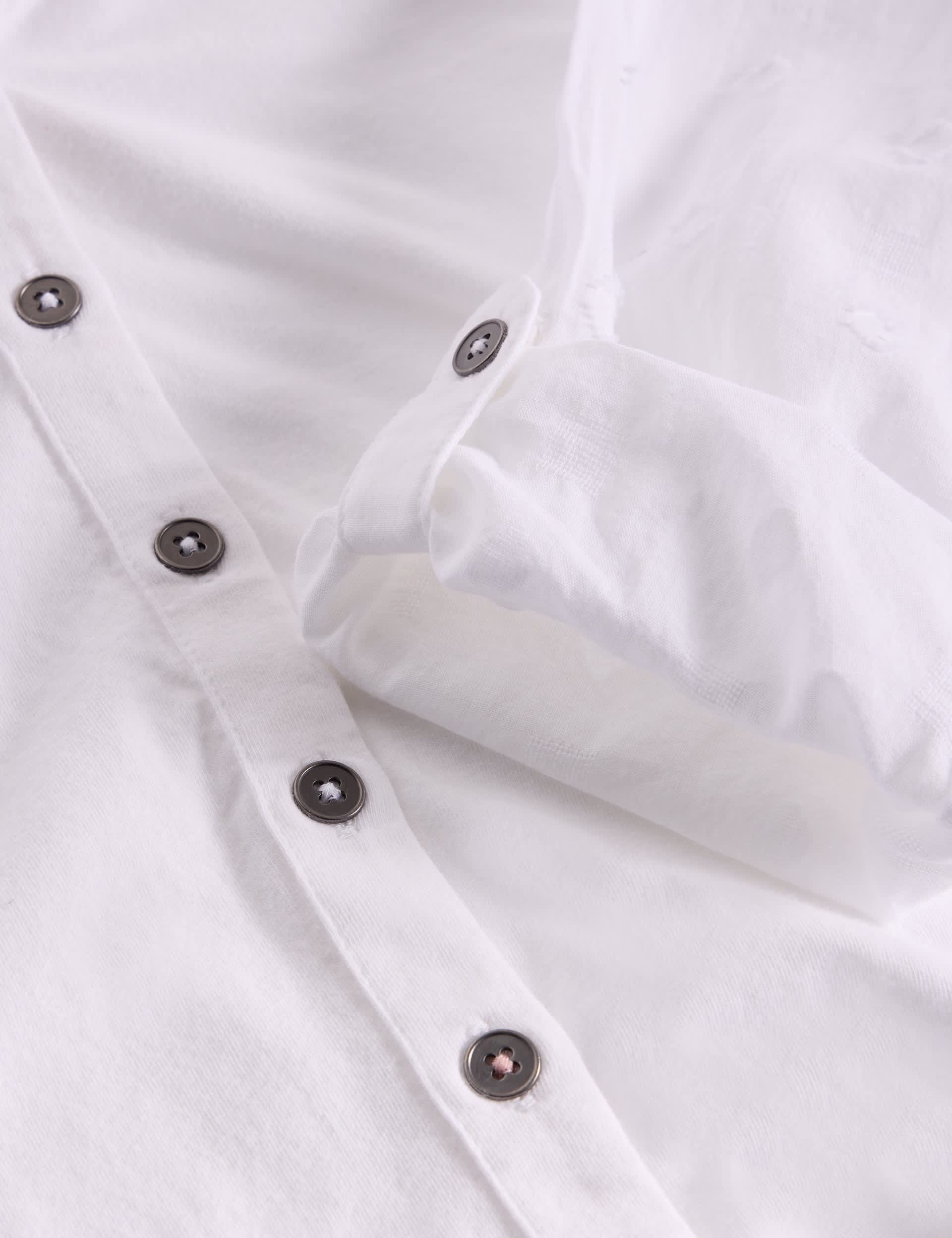 White Stuff Women's Pure Cotton Jersey Collared Shirt - 14, White