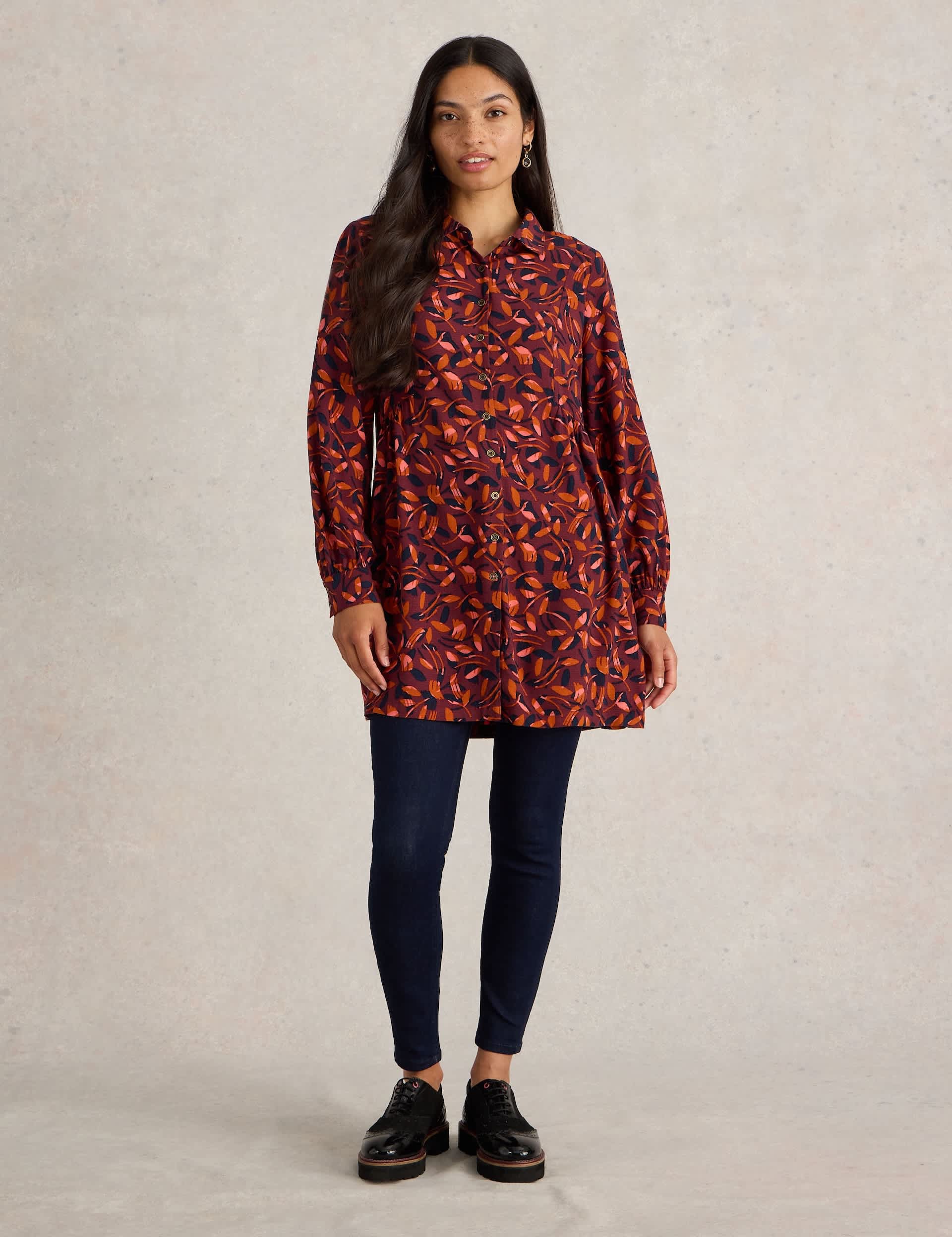 White Stuff Women's Leaf Print Tunic