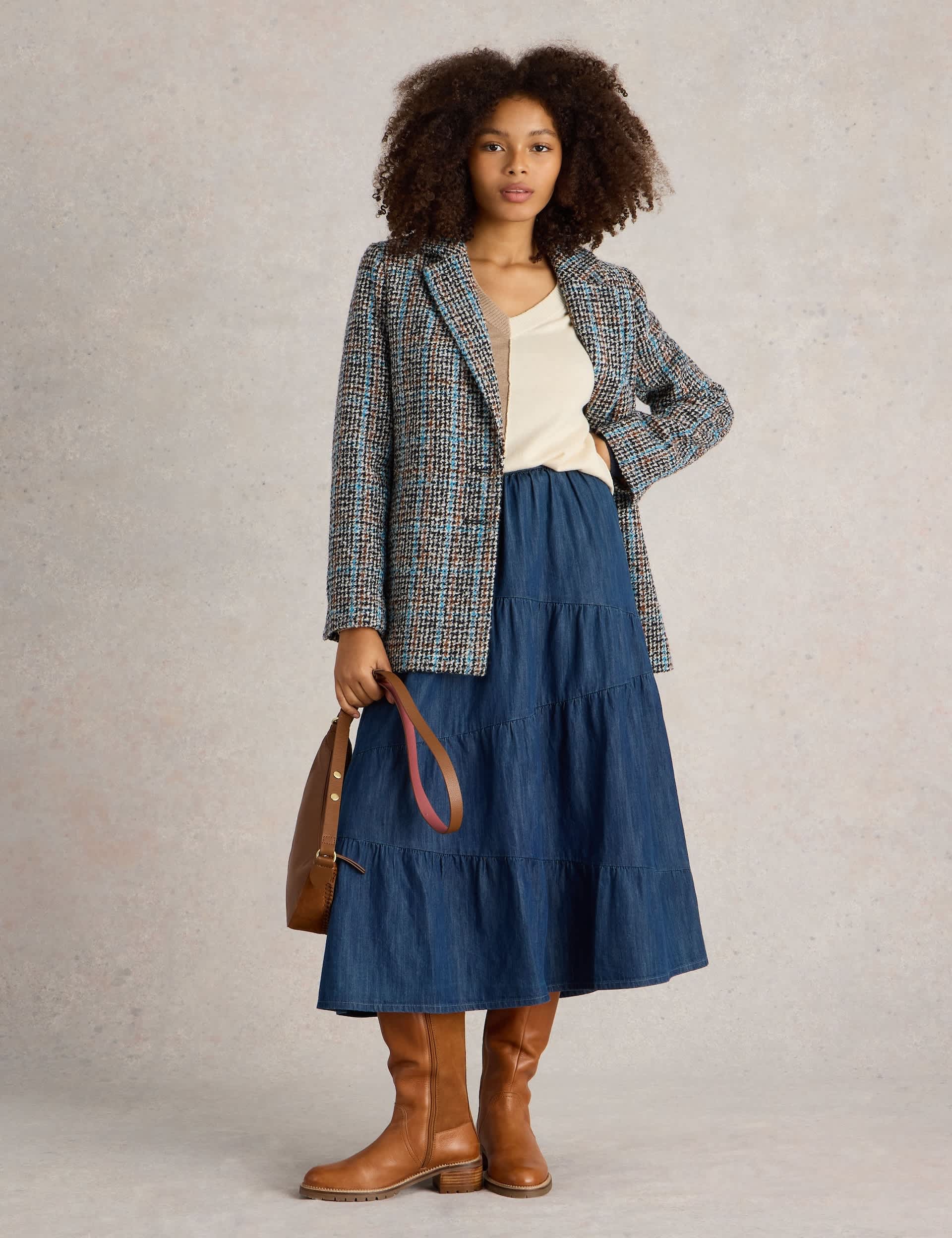 White Stuff Women's Checked Shacket