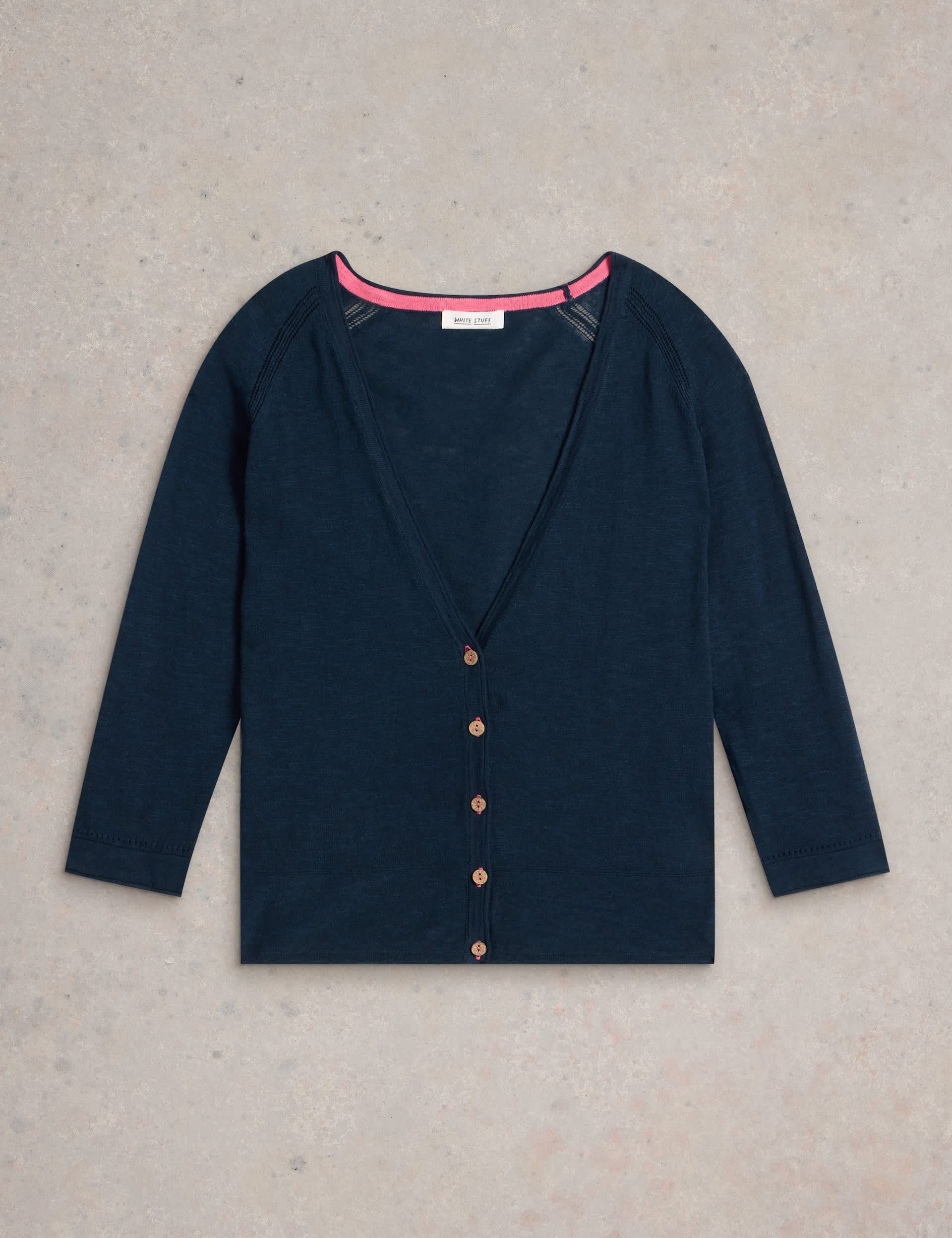 White Stuff Women's Naria Cardi - 14 - Navy, Orange,Pink,Blue,Navy