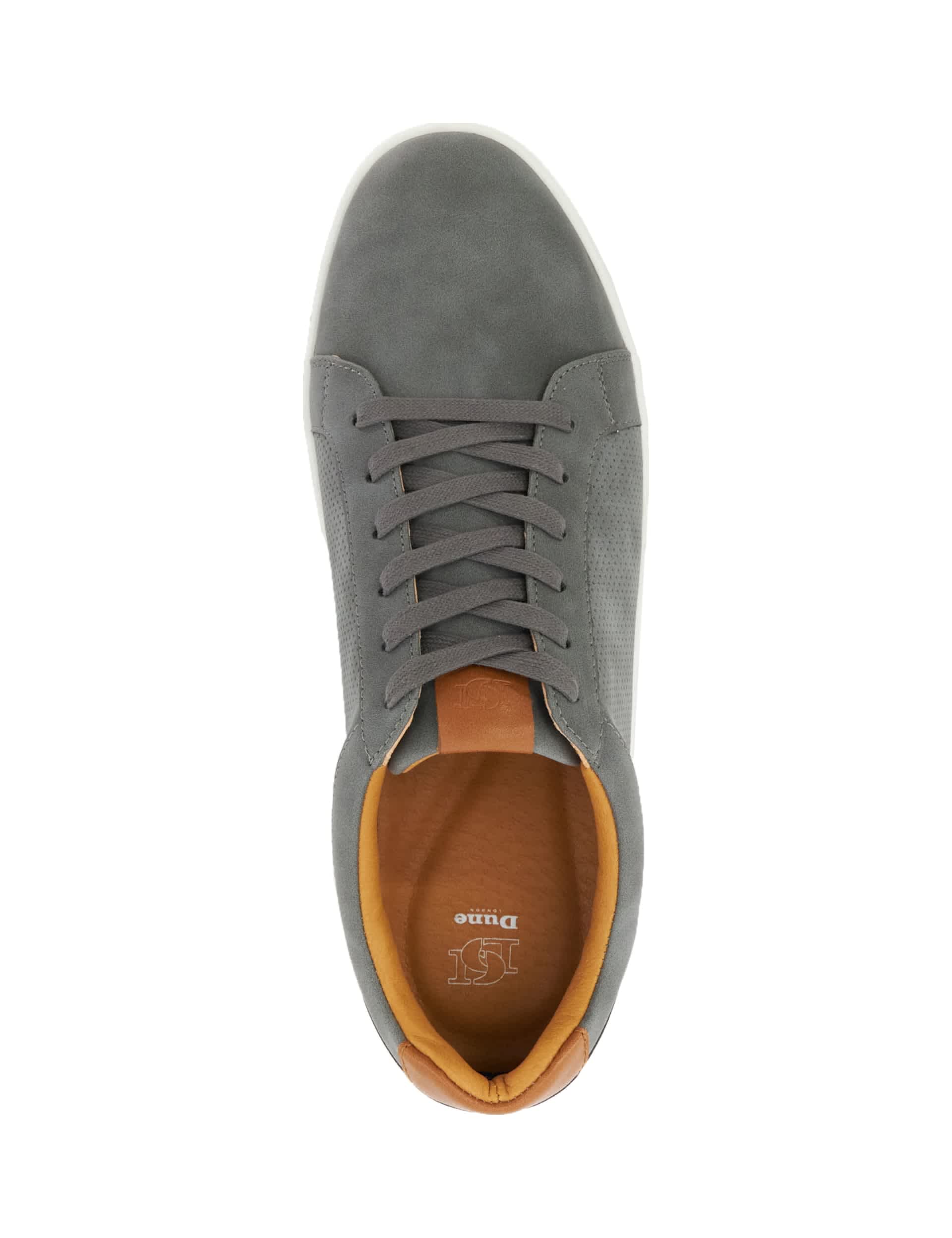 Dune London Men's Faux Suede Lace Up Trainers - 8 - Grey, Grey