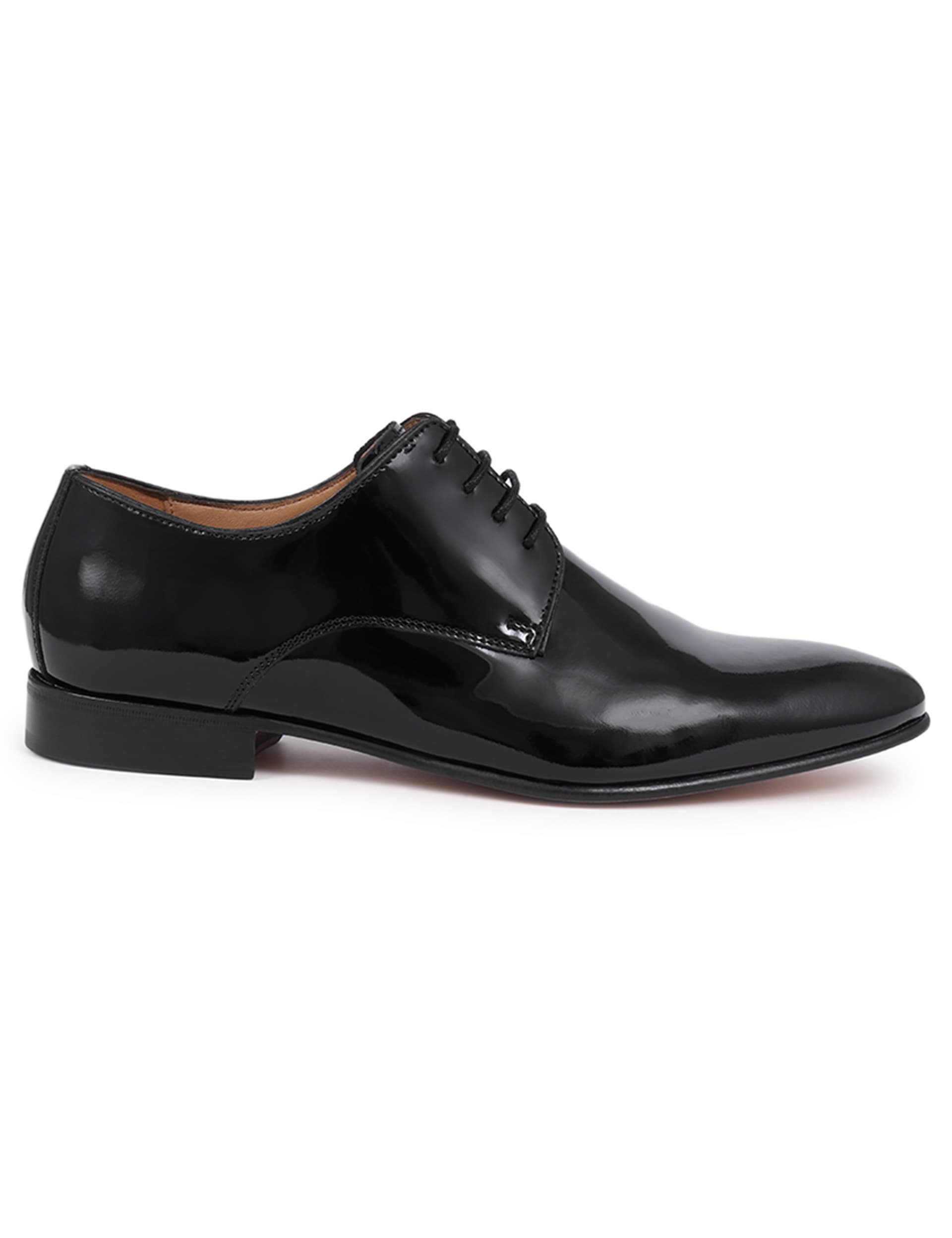 Jones Bootmaker Men's Leather Derby Shoes - 9 - Black, Black