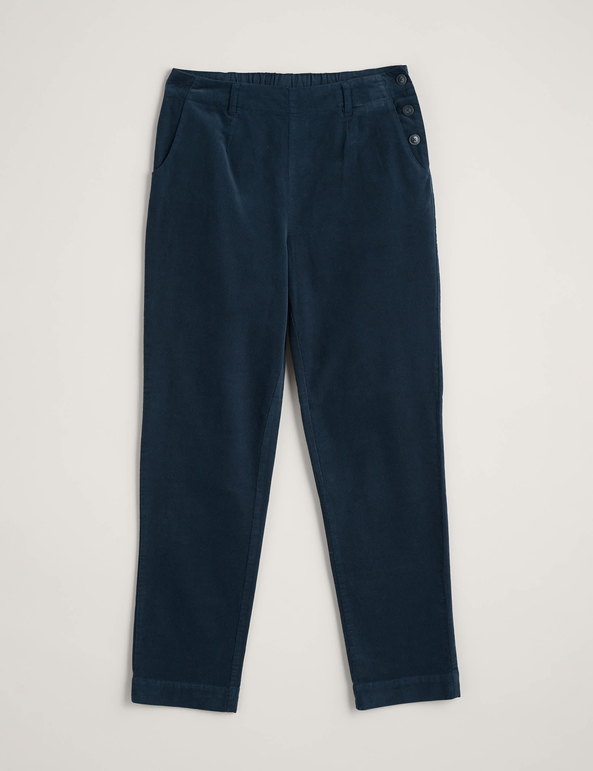 Seasalt Cornwall Women's Cotton Rich Tapered Ankle Grazer Trousers - 14REG - Navy, Navy