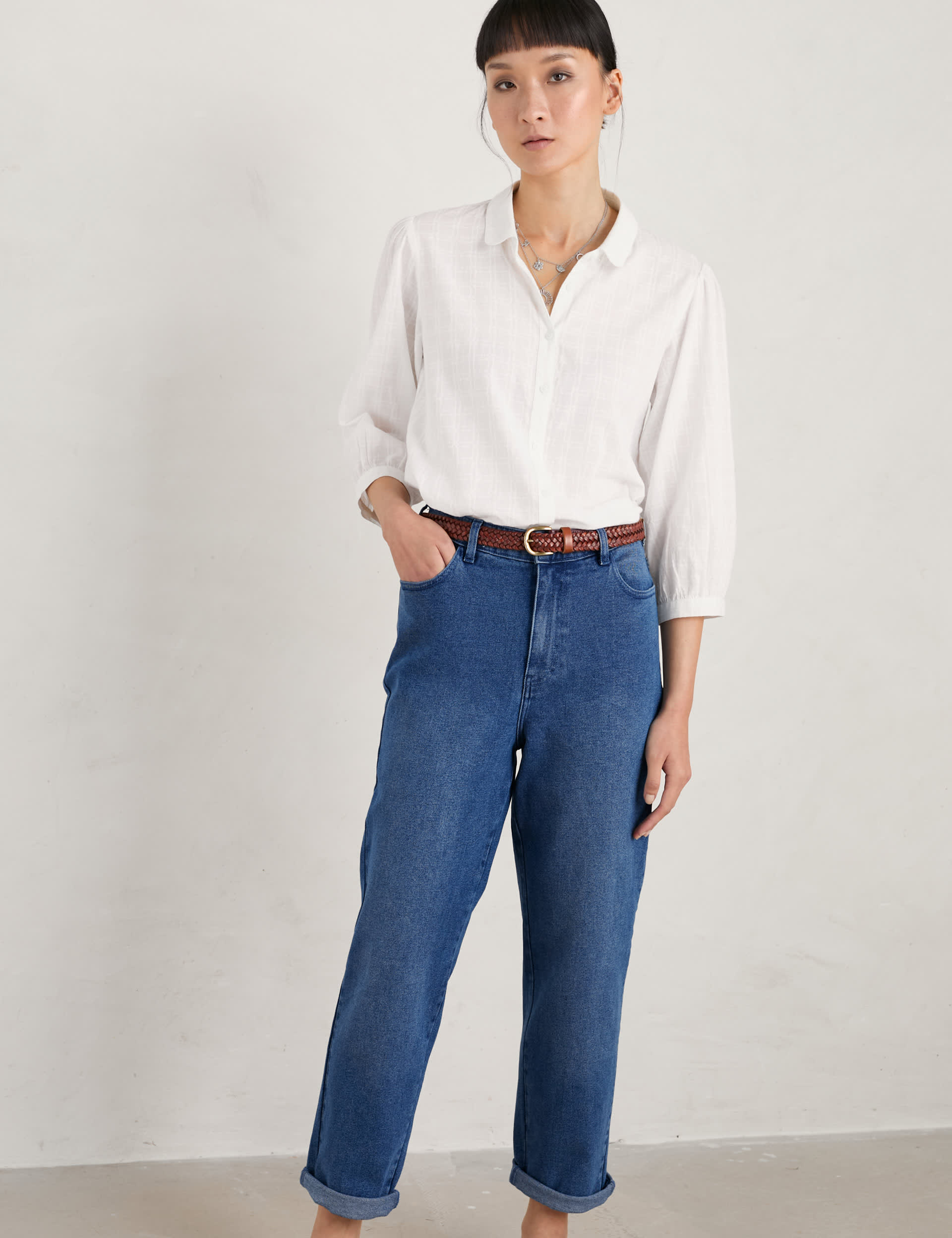 Seasalt Cornwall Women's Cotton Checked Blouse