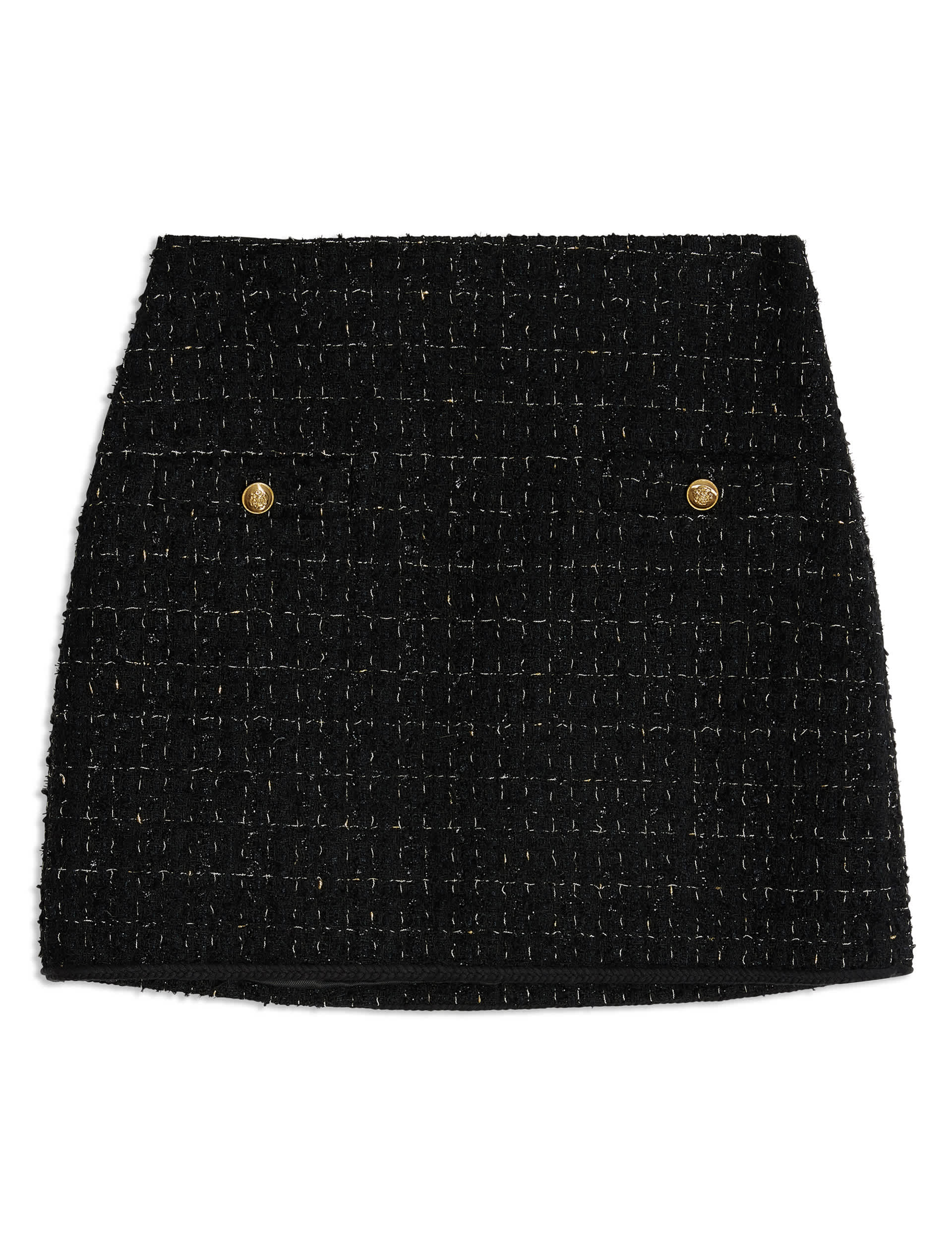 Albaray Women's Wool Blend Textured Mini A-Line Skirt - 14 - Black, Black