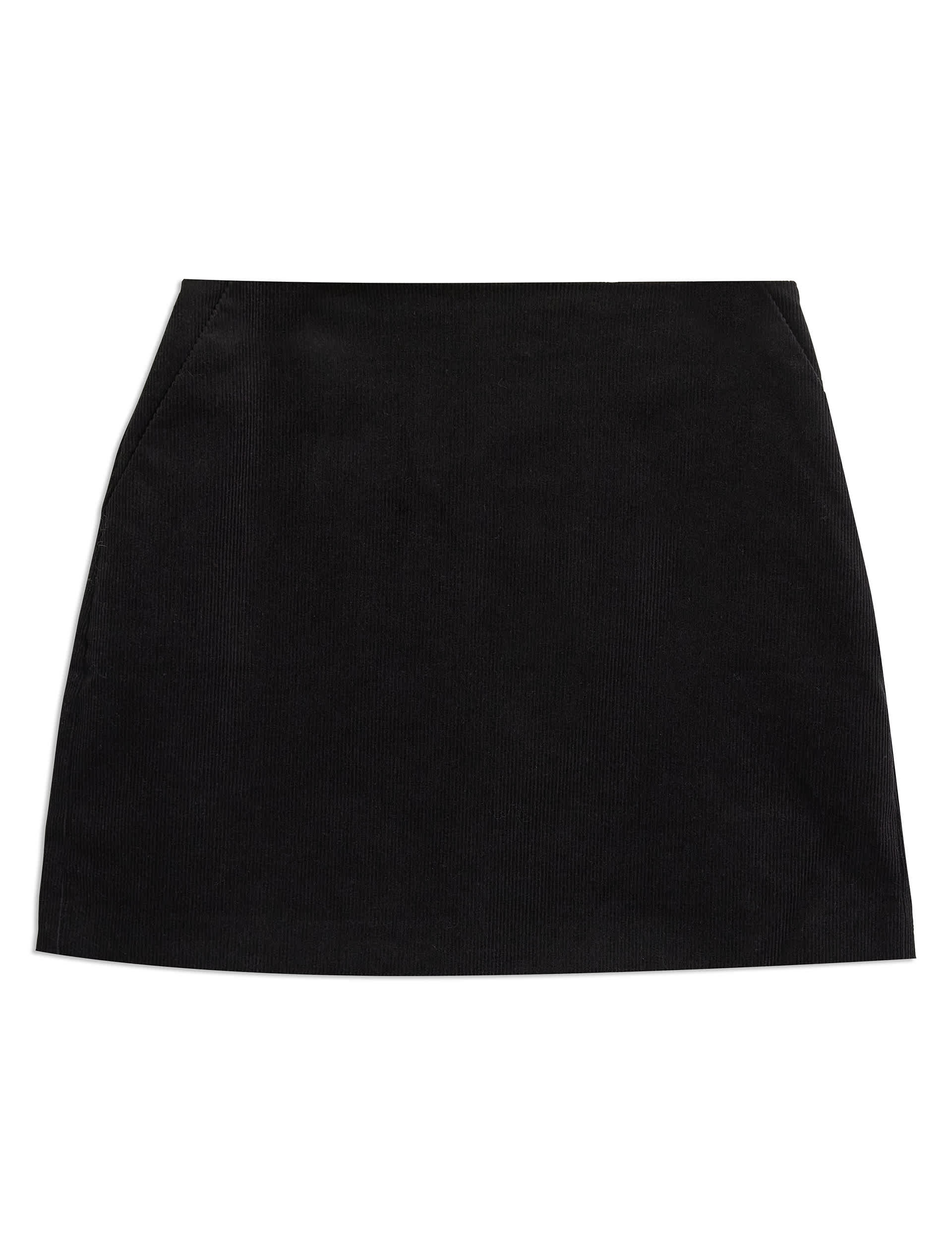 Albaray Women's Cord Mini A-Line Skirt - 12 - Black, Black