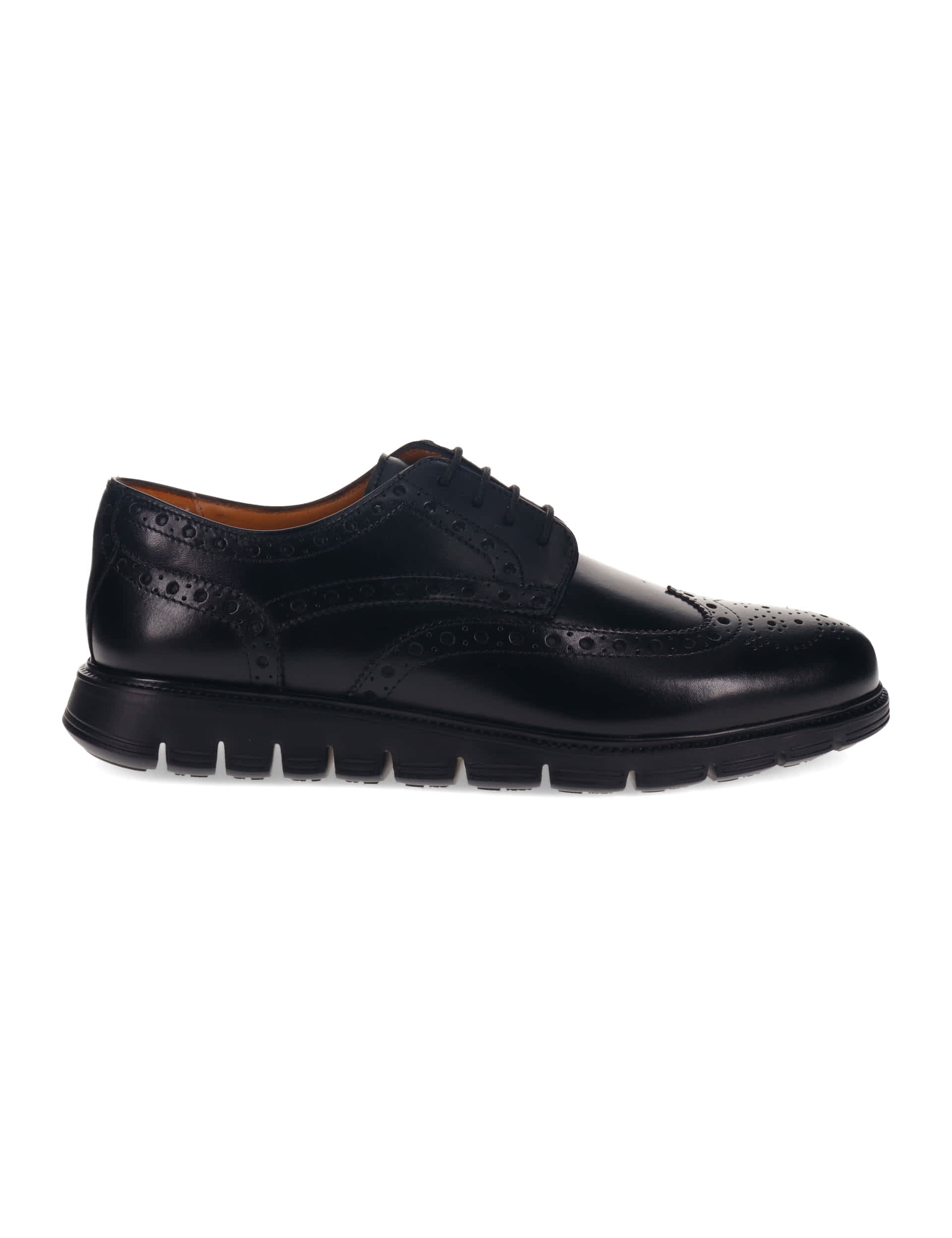 Jones Bootmaker Men's Leather Brogues - 11 - Black, Black