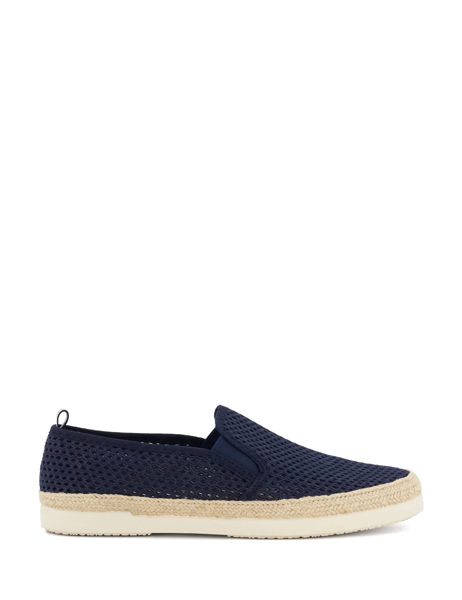 Dune London Men's Slip-On Espadrilles - 9 - Navy, Navy,Beige