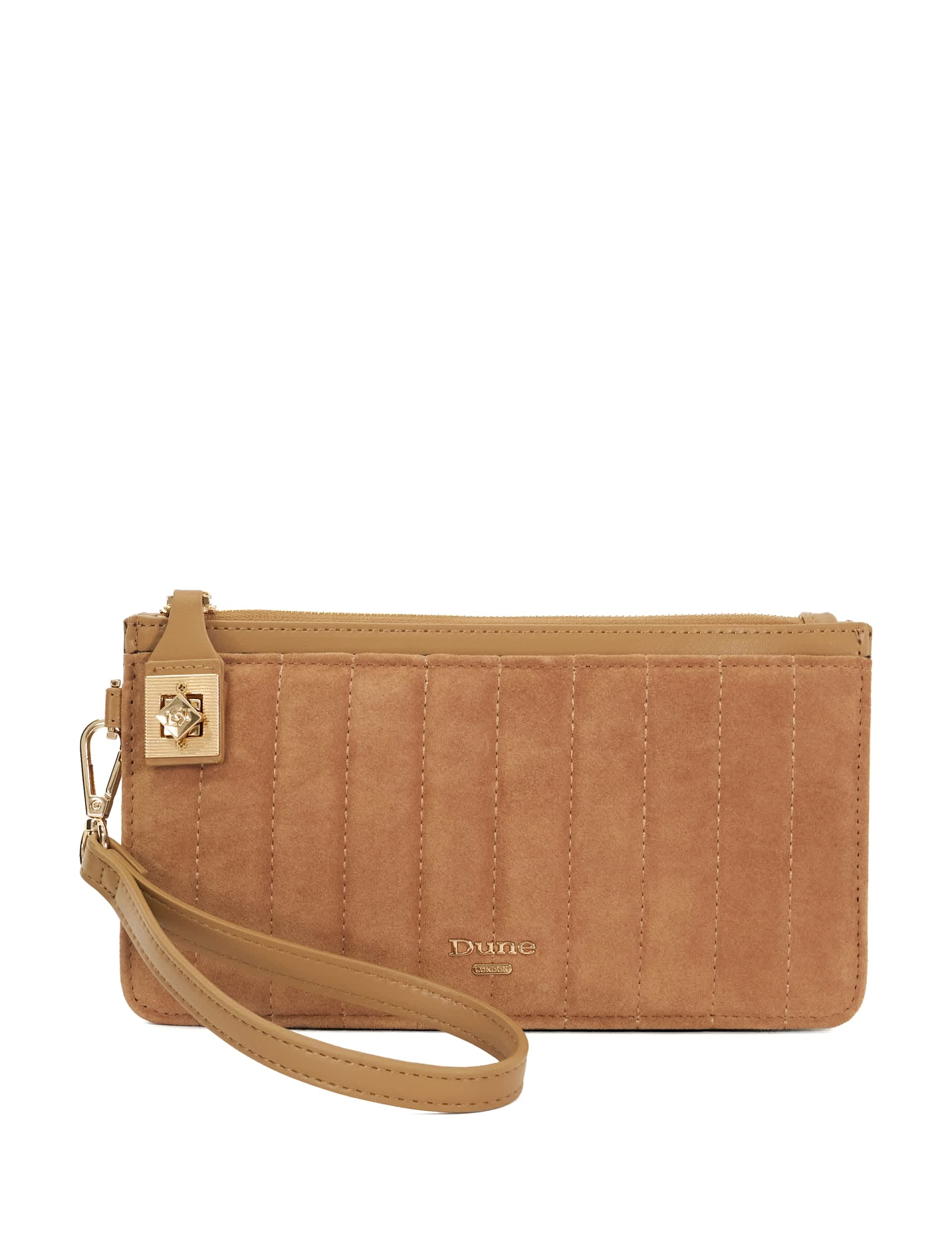 Dune London Women's Faux Leather Quilted Phone Pouch - Taupe, Taupe