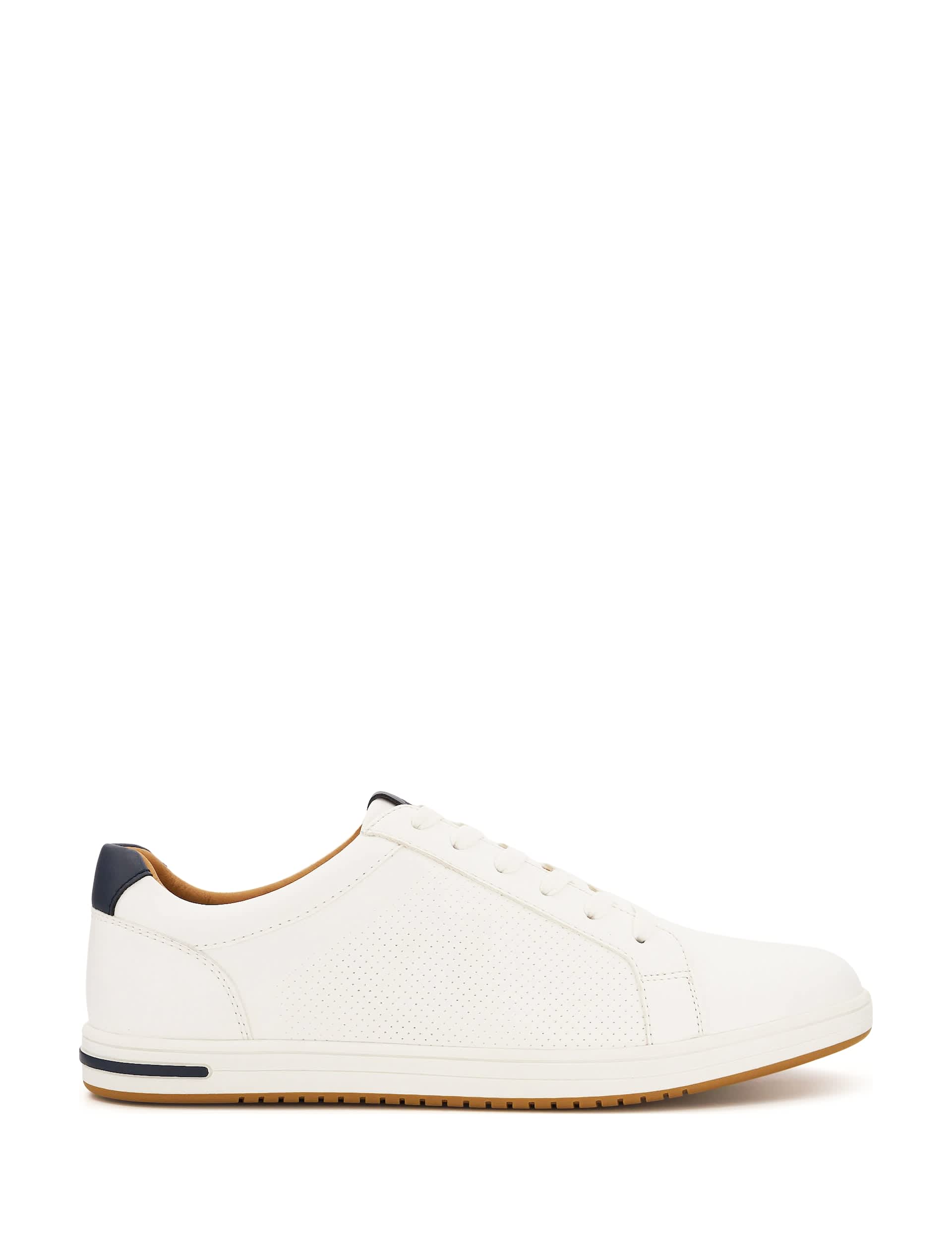 Dune London Men's Suedette Lace Up Trainers - 8 - White, Grey,Navy,White