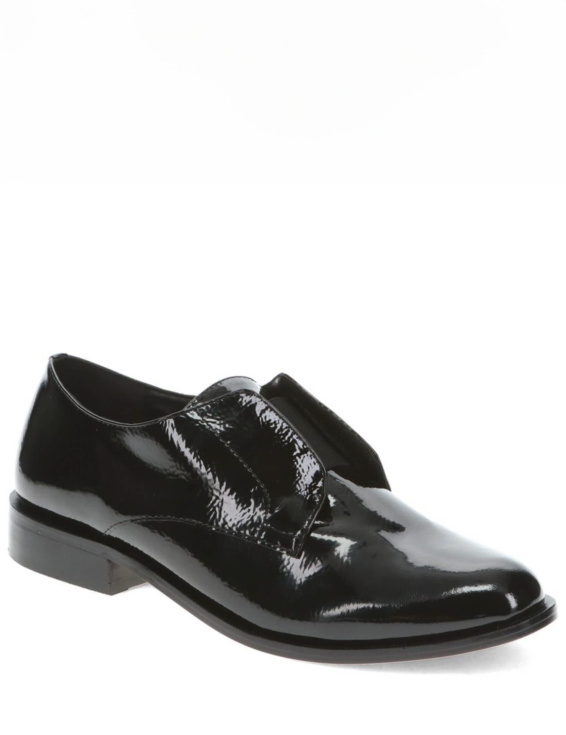 Jones Bootmaker Women's Patent Leather Brogues - 6 - Black, Black