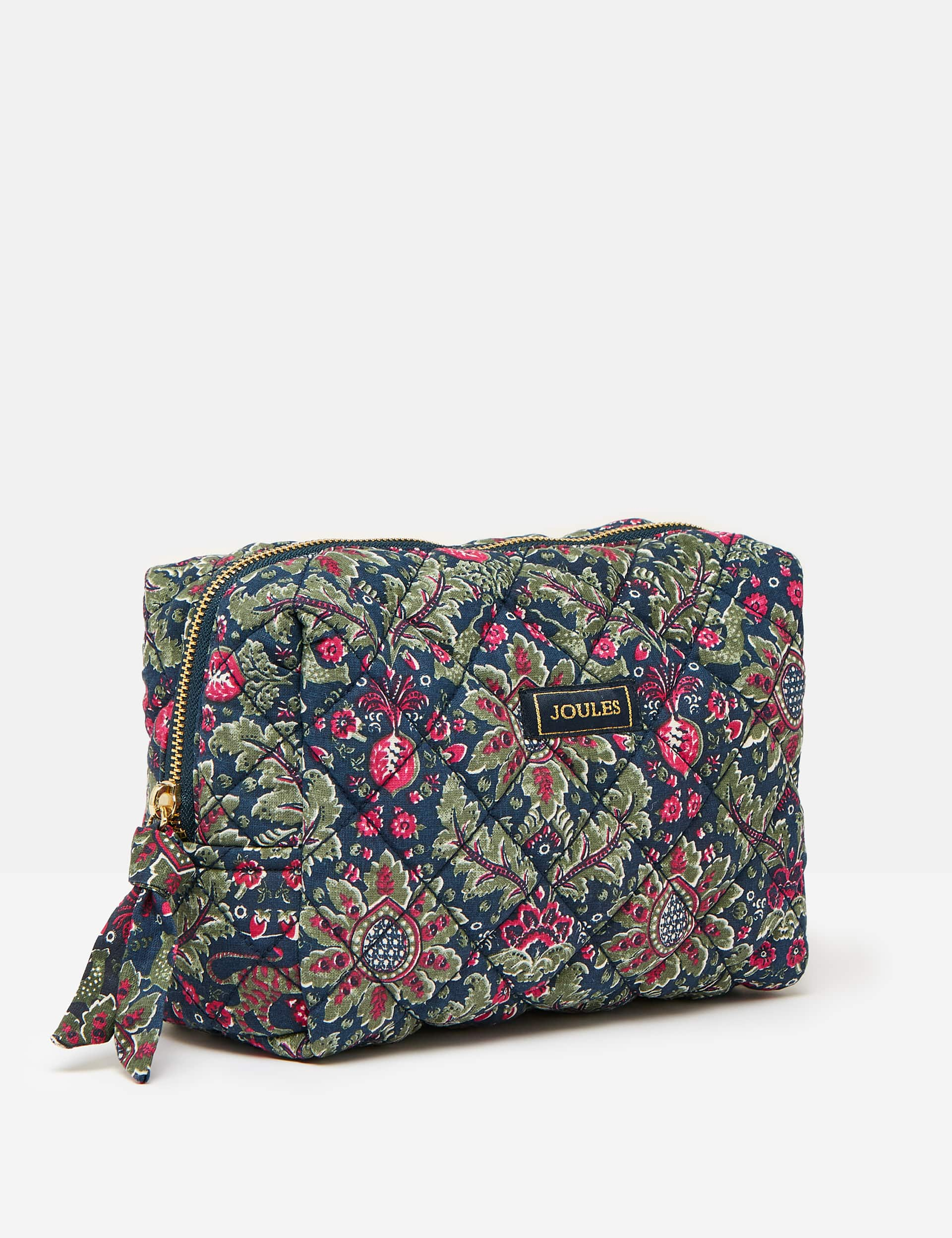 Joules Women's Pure Cotton Floral Cosmetics Bag - Green Mix, Green Mix