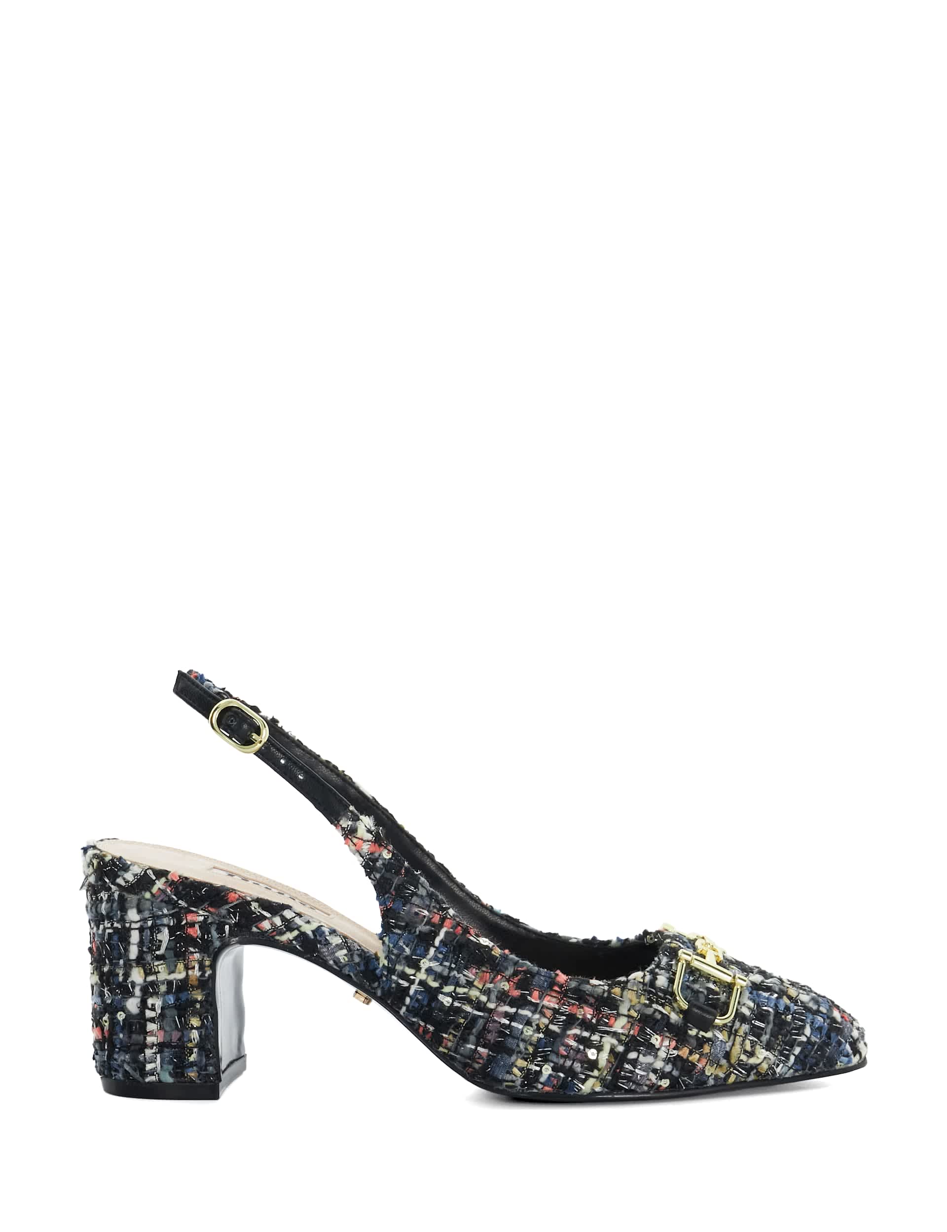 Dune London Women's Boucl Block Heel Slingback Shoes - 5 - Multi, Multi